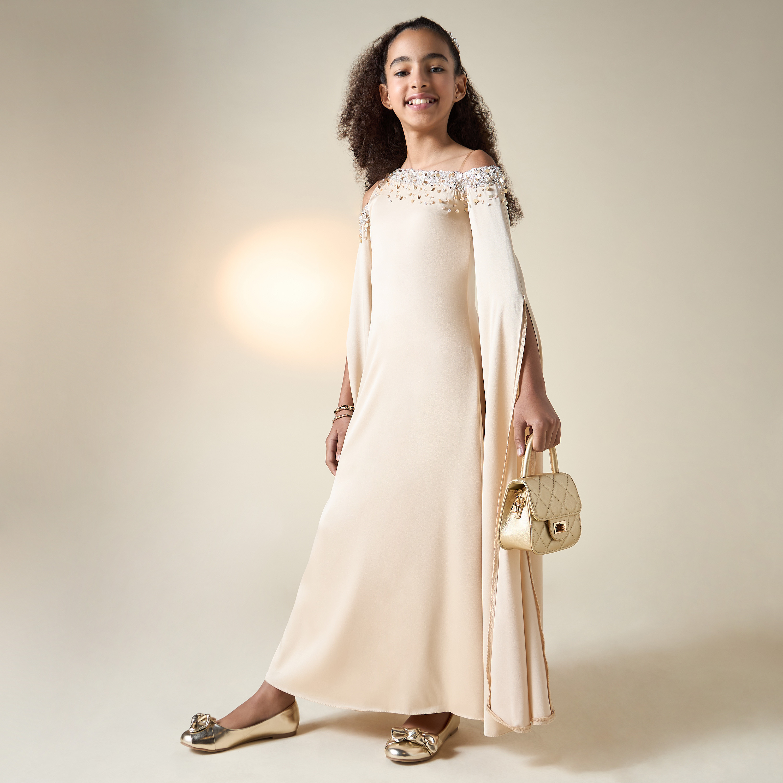 فستان ماكسي آرا مزين بأكتاف مكشوفة وأكمام طويلة-girls-clothing-dressesandjumpsuits-image-2