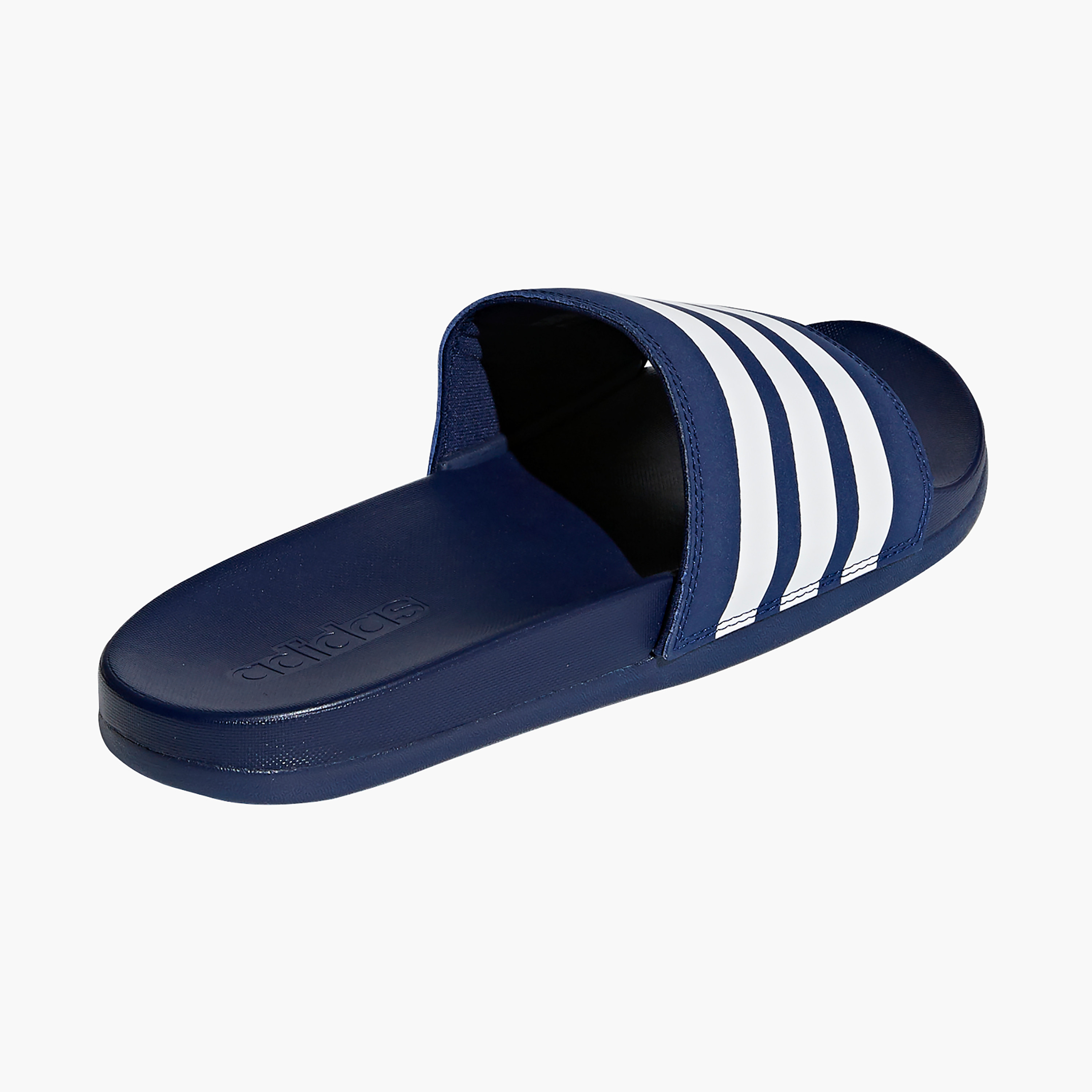 Adilette cloudfoam plus on sale stripes slides mens