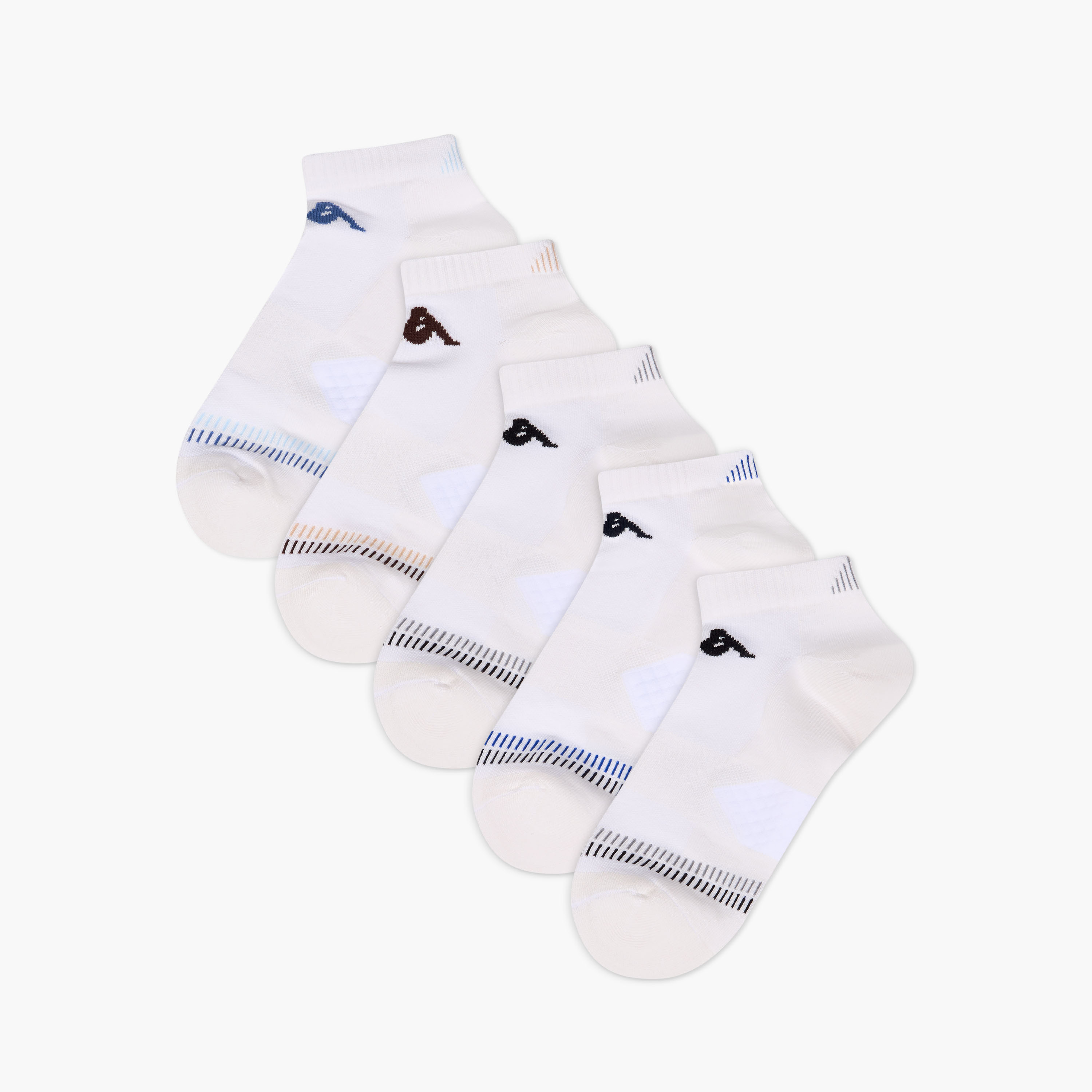 Kappa Men Sports Socks Ankle Length - Set of 5-men-socks-image-1