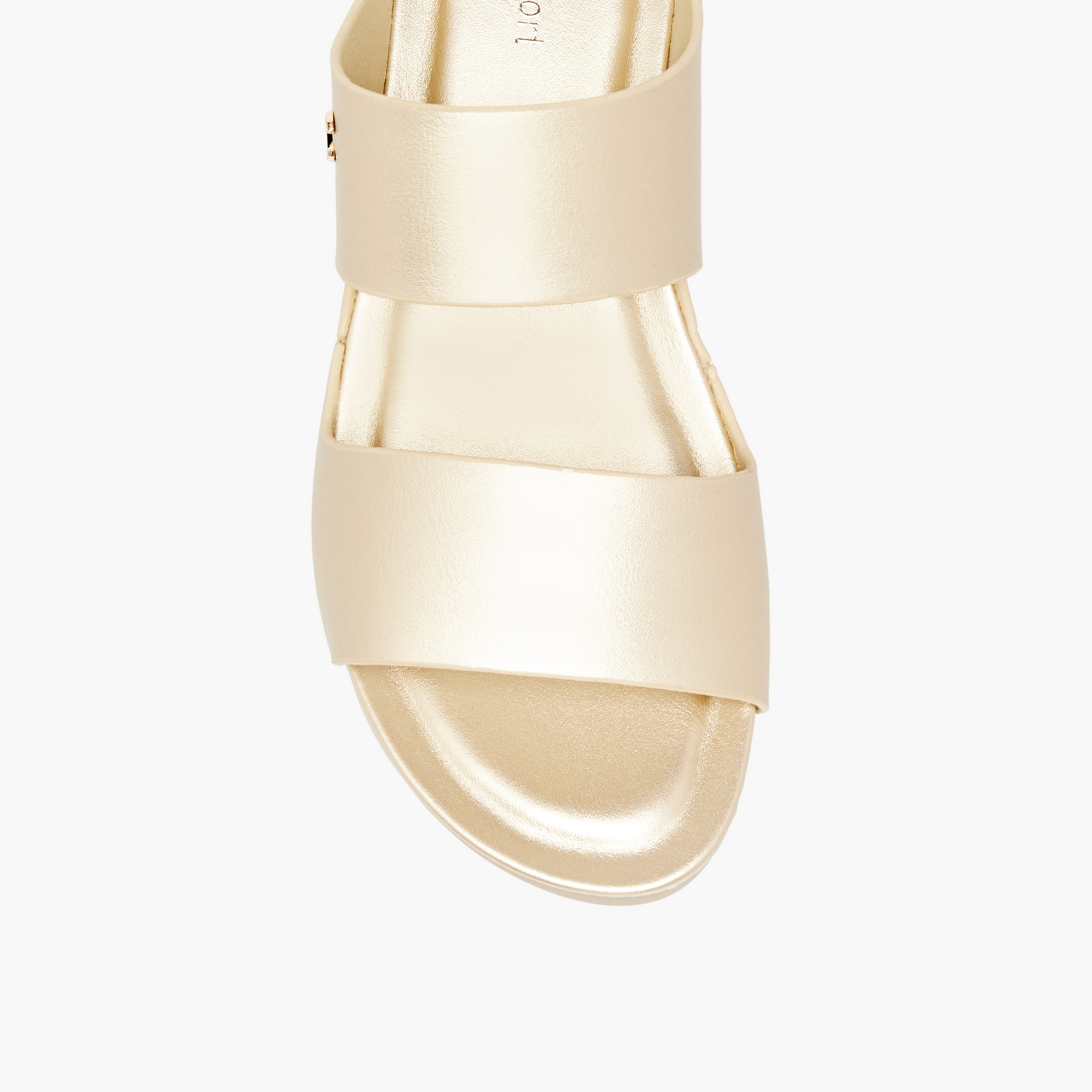 Le Confort Women's Solid Strap Wedge Slide Comfort Sandals with Slip On Closure-women-shoes-sandals-heeled-image-4