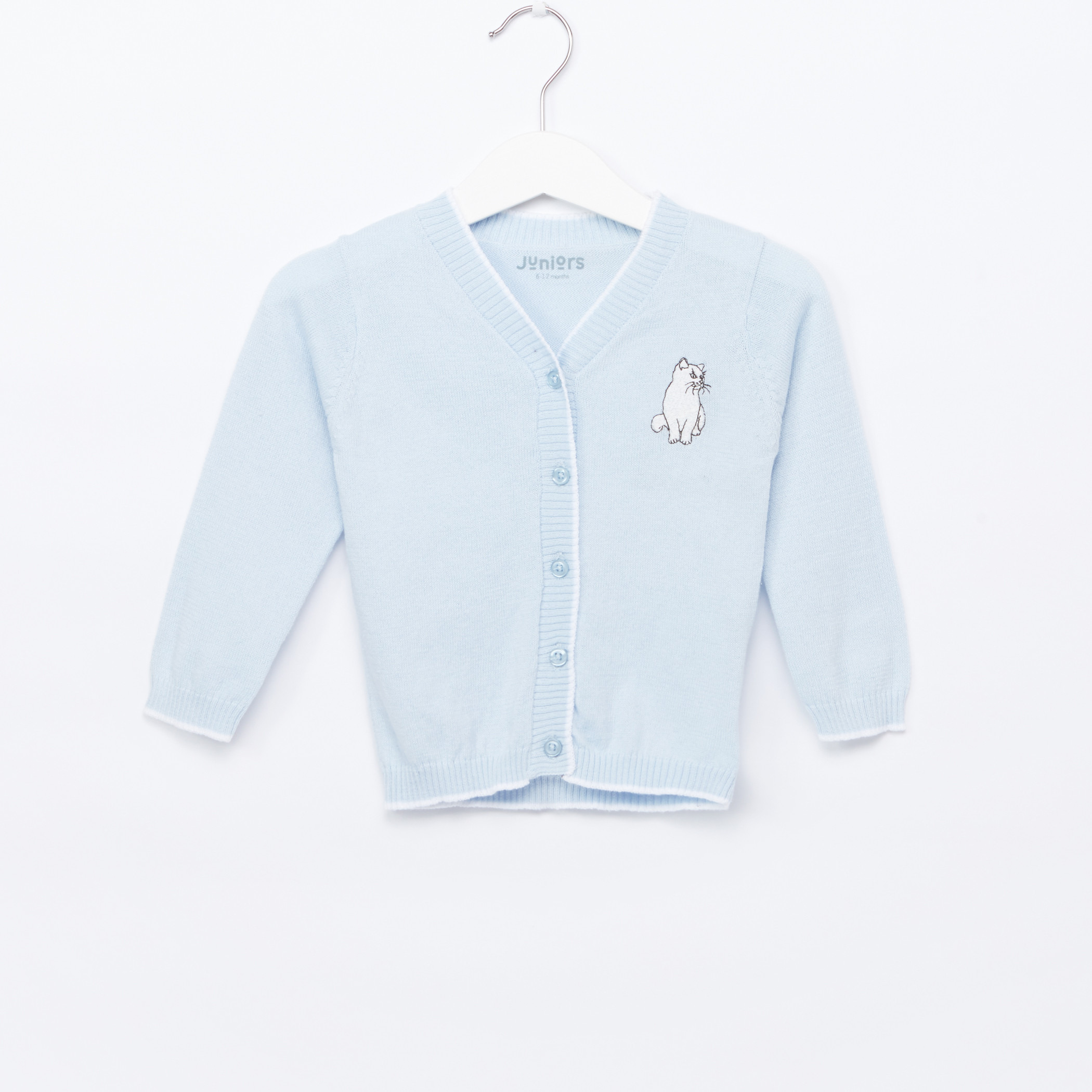 سترة كارديجن بأكمام طويلة من جونيورز.-baby-boys-clothing-winterwear-jumpersandcardigans-image-1