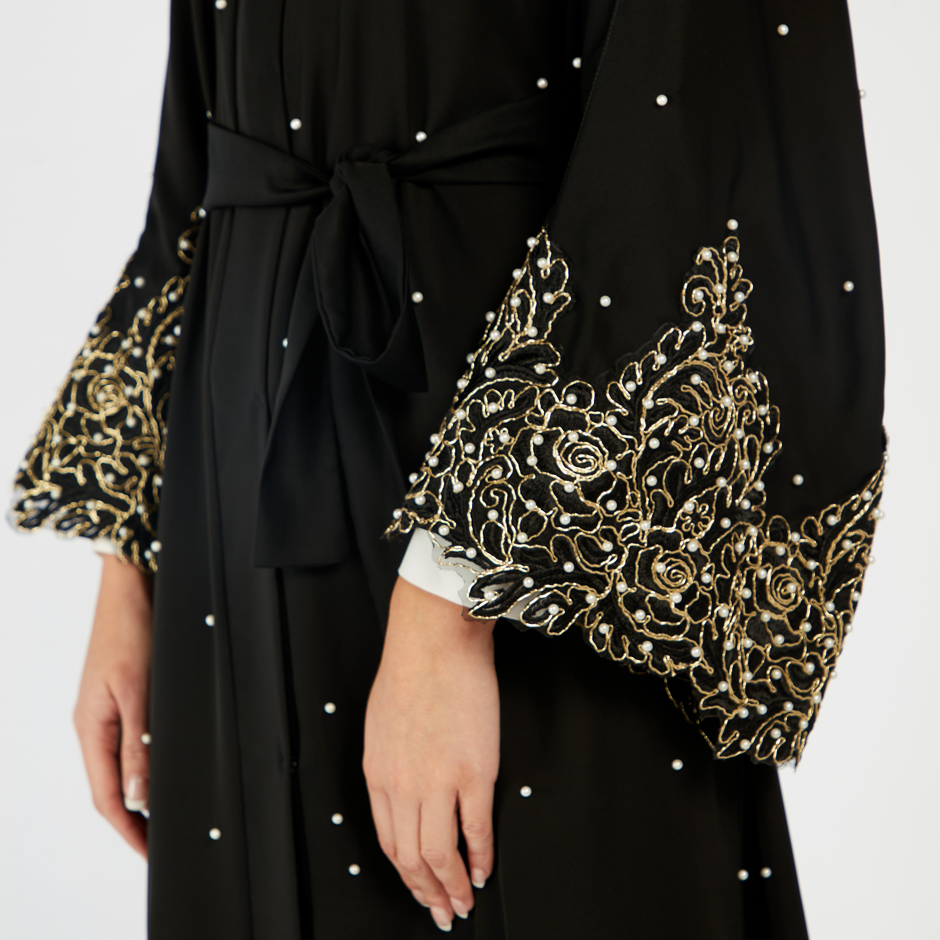 Nukhbaa Embellished Abaya and Hijab Set-women-arabicclothing-abayas-image-4