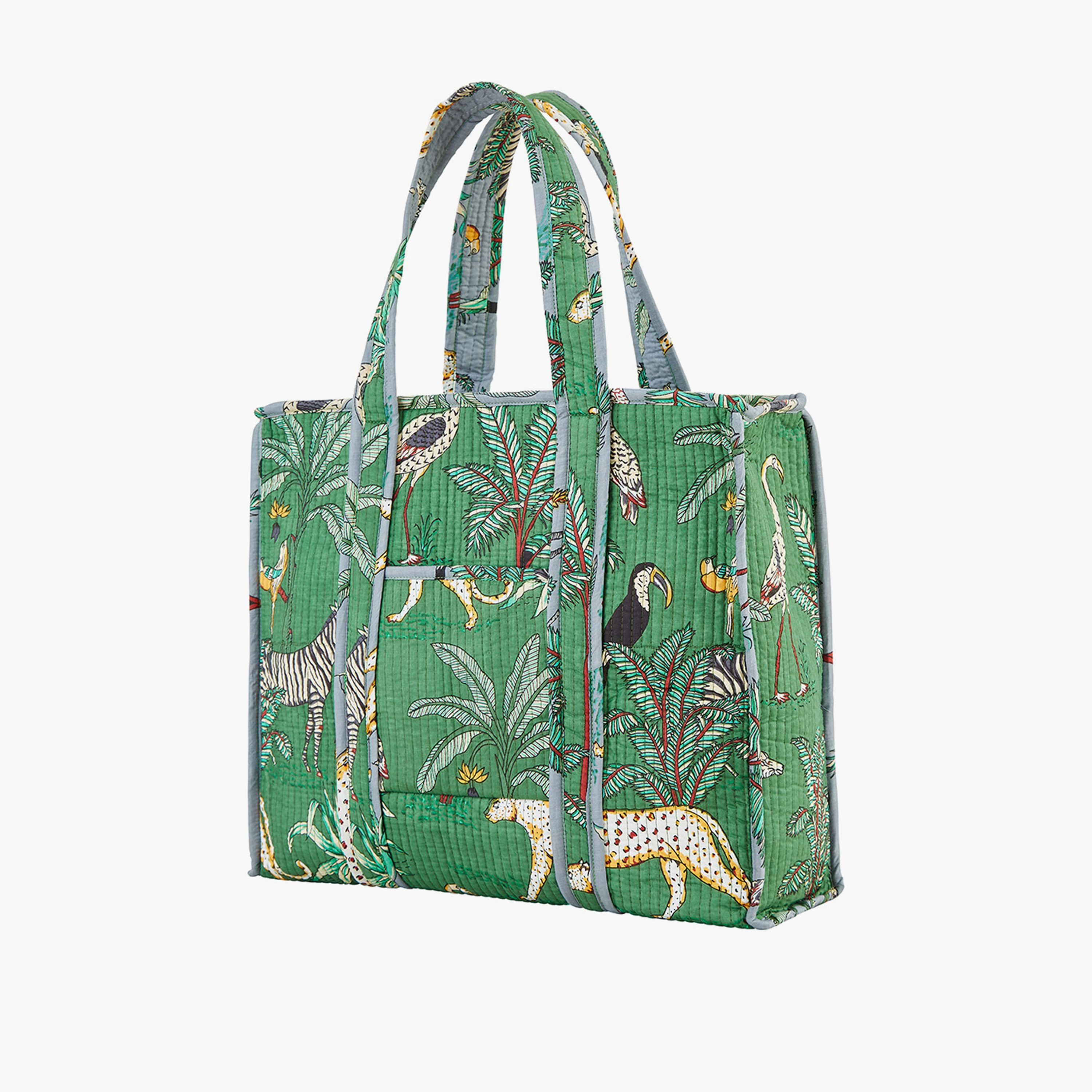 حقيبة كتف نسائية مبطنة بطبعة حيوانات باللون الأخضر مع جيب جانبي من يامي-women-bagsandwallets-handbags-image-3