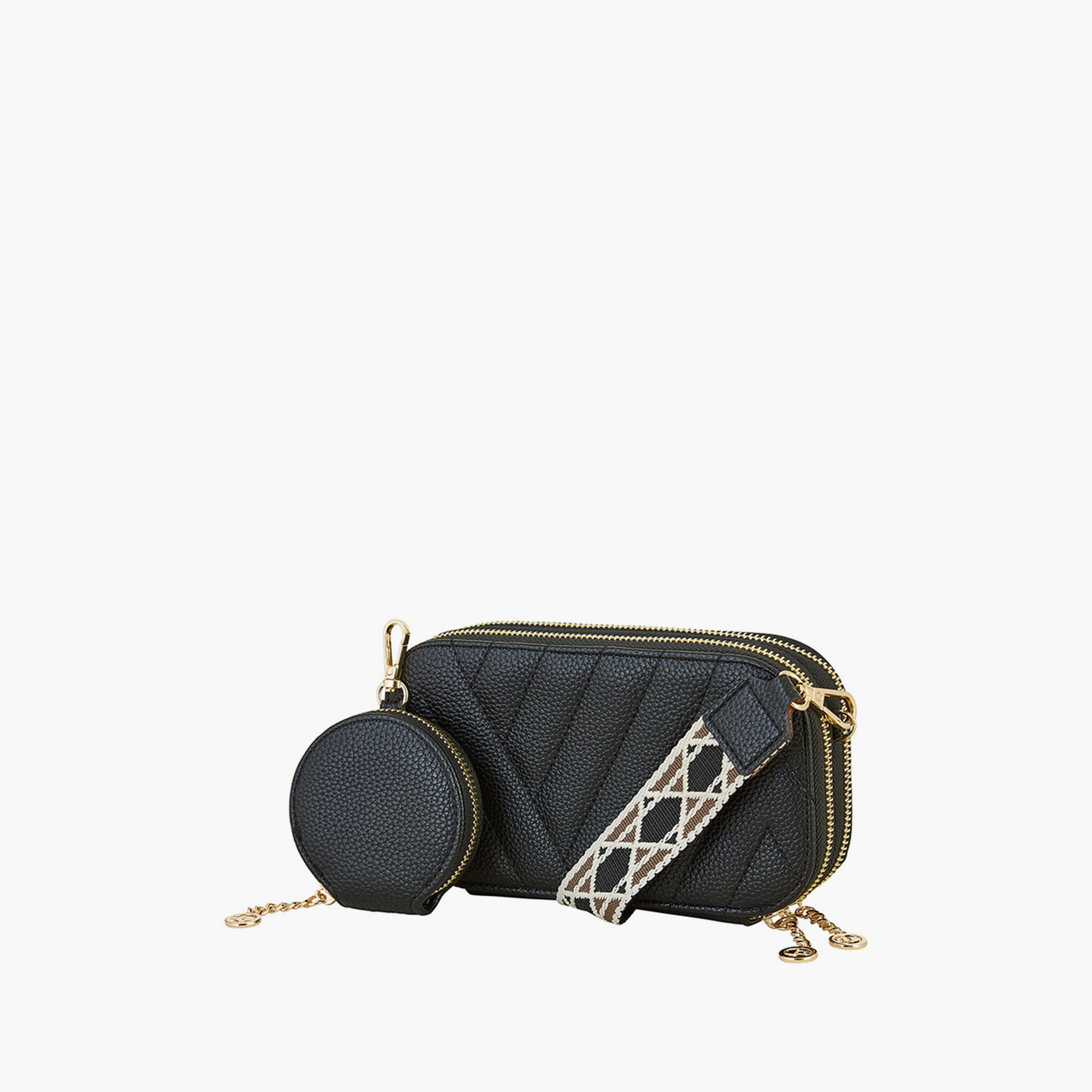 حقيبة كروس بودي نسائية مبطنة باللون الأسود وحقيبة واحدة بحزام قابل للفصل من يامي-women-bagsandwallets-handbags-image-4