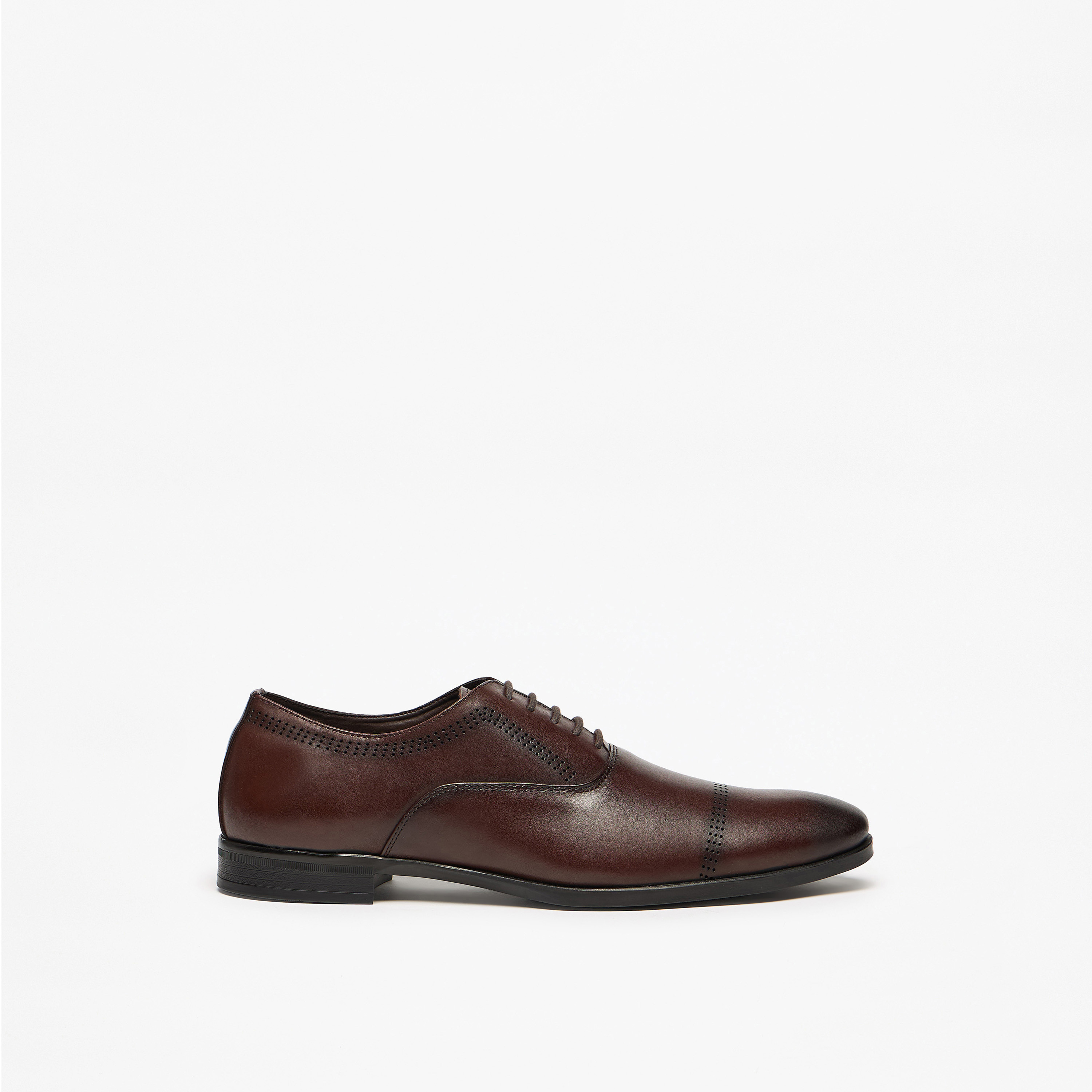 Solid Oxford Shoes with Lace-Up Closure-men-shoes-formalshoes-image-3