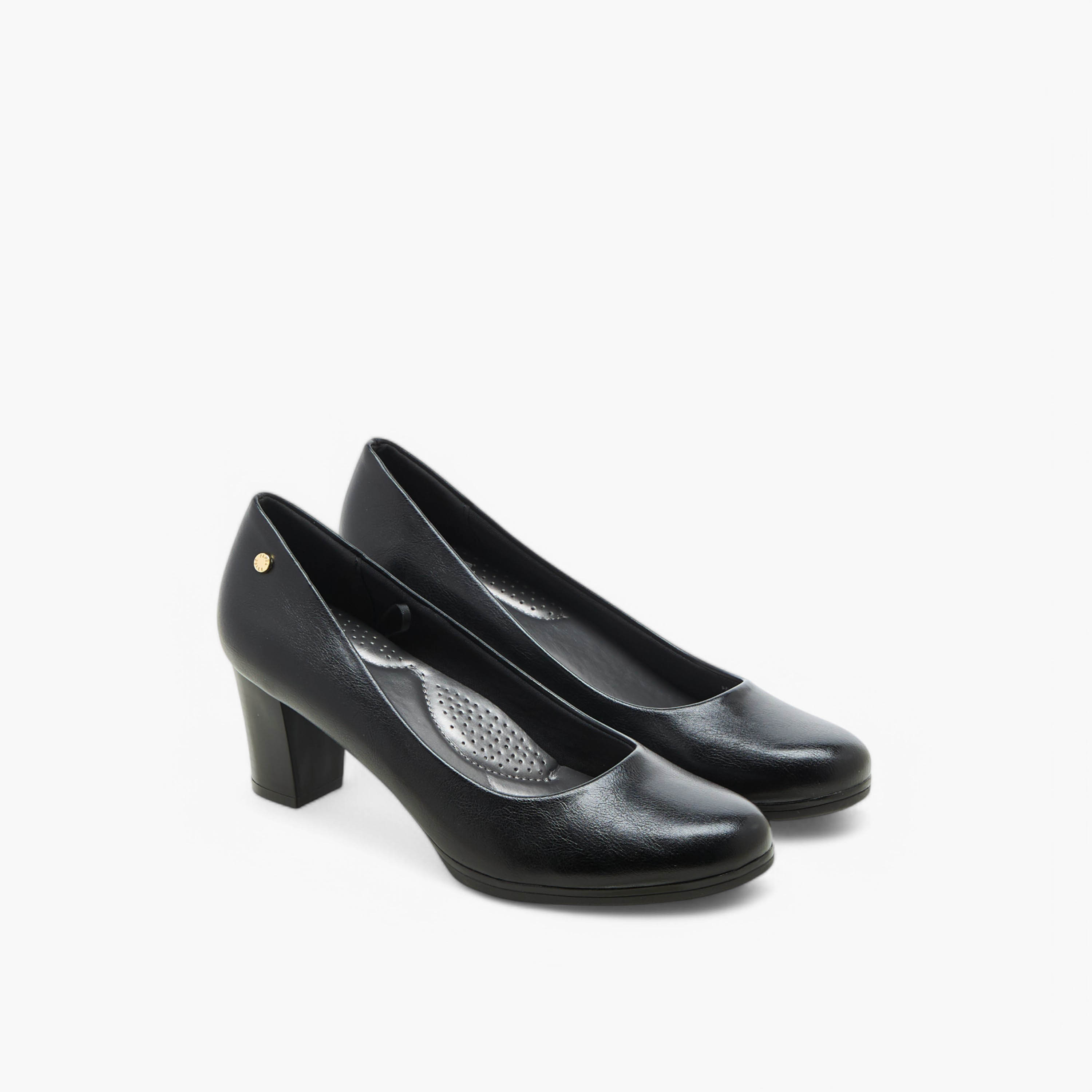 Flora Bella Textured Slip-On Comfort Shoes with Block Heels-women-shoes-ballerinas-image-1