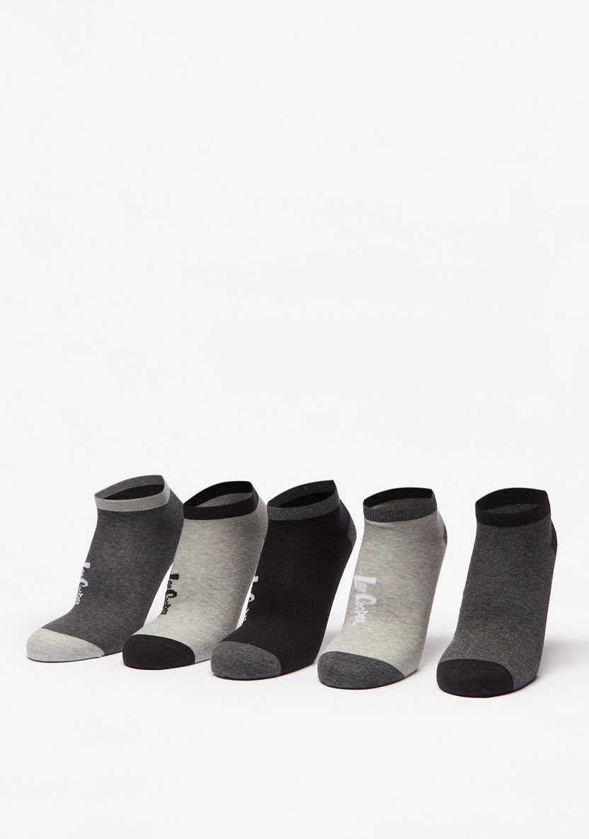 Lee Cooper Textured Ankle Length Socks - Set of 5-Men%27s Socks-image-0