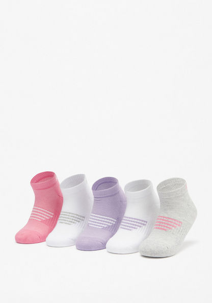 Kappa Logo Print Ankle Length Socks - Set of 5-Girl%27s Socks & Tights-image-0