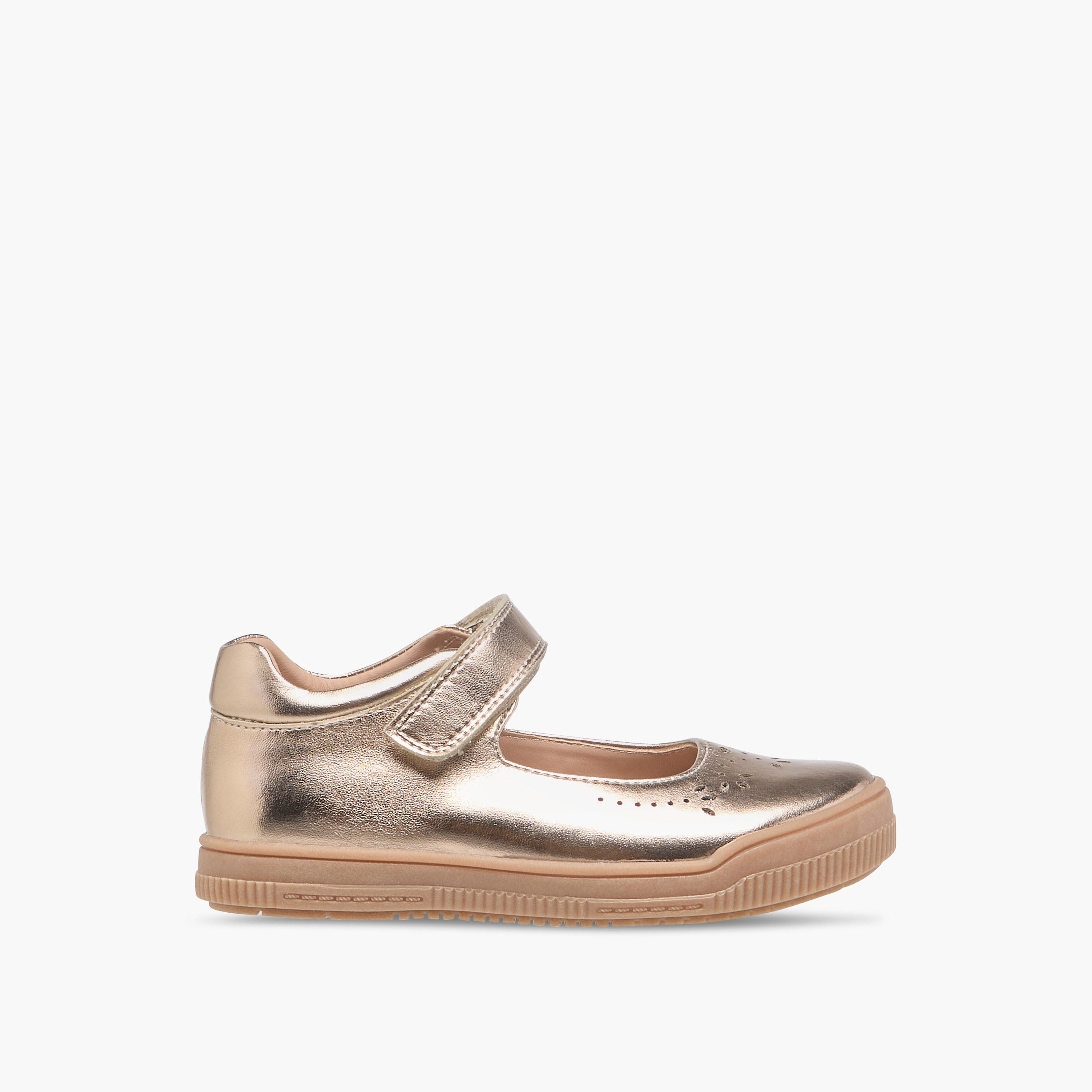 Juniors Cutwork Detail Mary Jane Shoes with Hook and Loop Closure-girls-shoes-maryjanes-image-3
