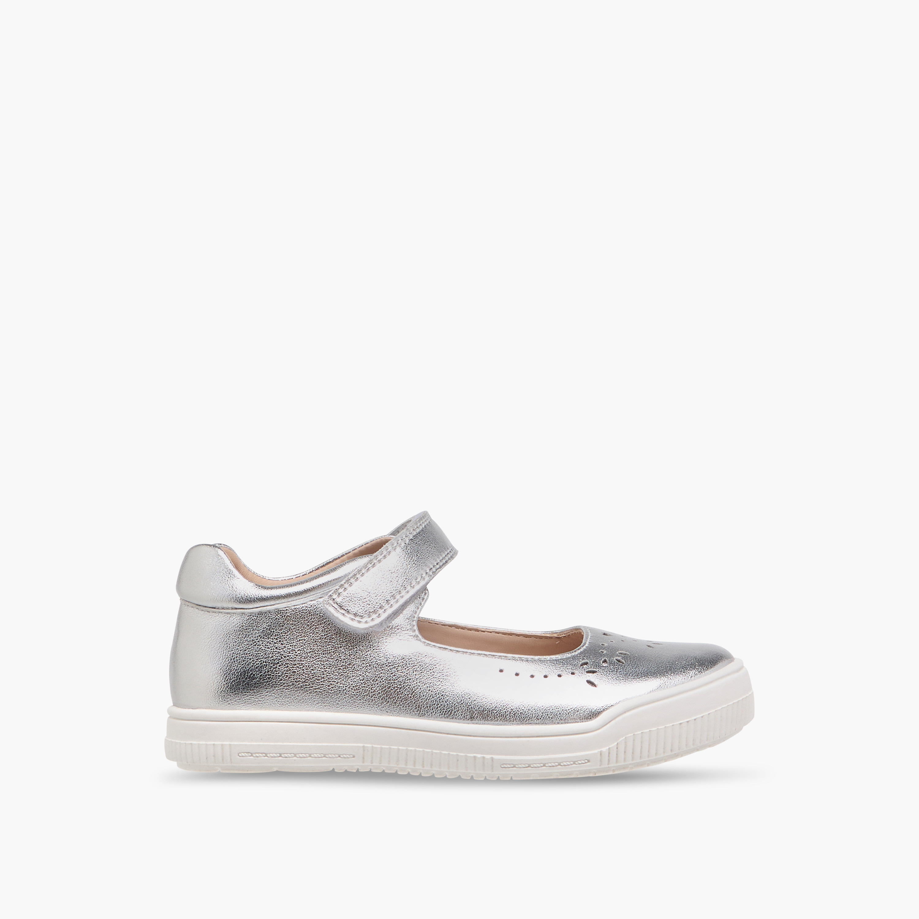 Juniors Cutwork Detail Mary Jane Shoes with Hook and Loop Closure-girls-shoes-maryjanes-image-3