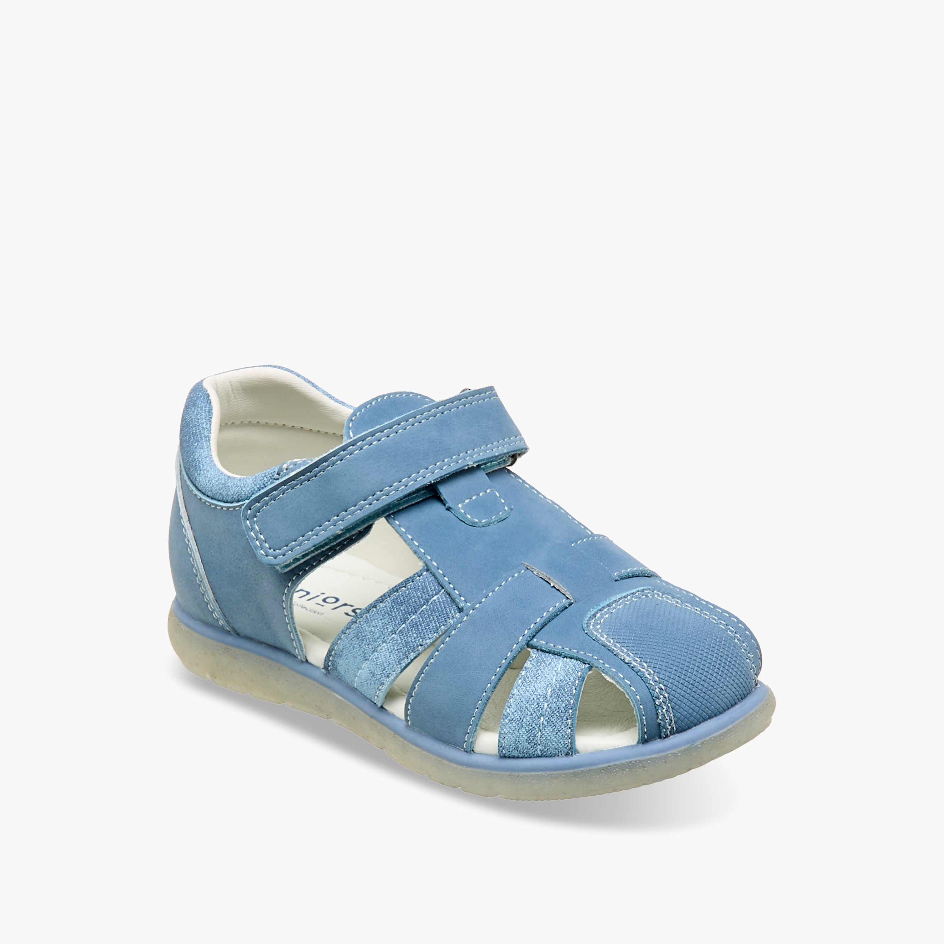 صندل سادة بأحزمة وشريط إغلاق لاصق من جونيورز-boys-shoes-sandals-image-2