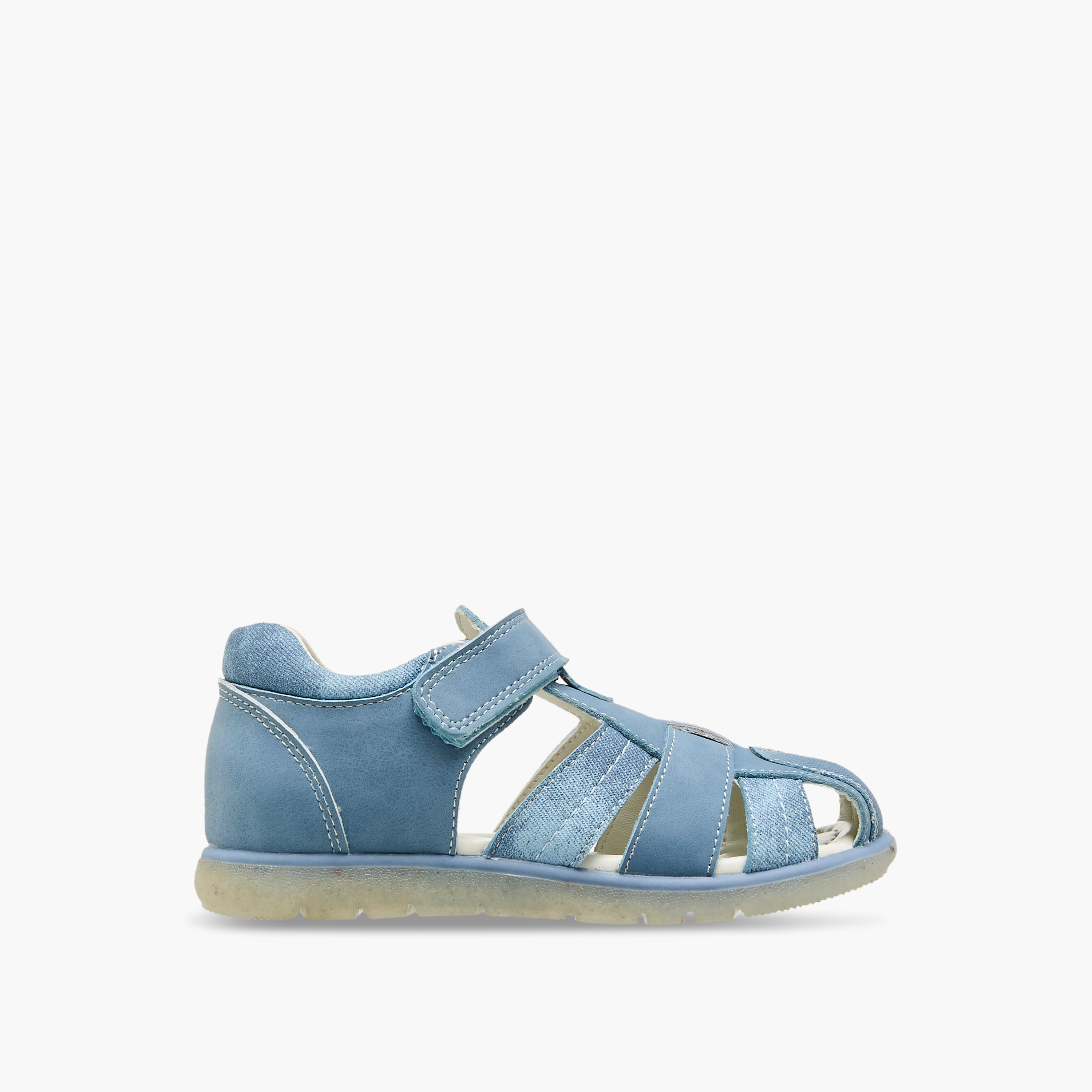 صندل سادة بأحزمة وشريط إغلاق لاصق من جونيورز-boys-shoes-sandals-image-3