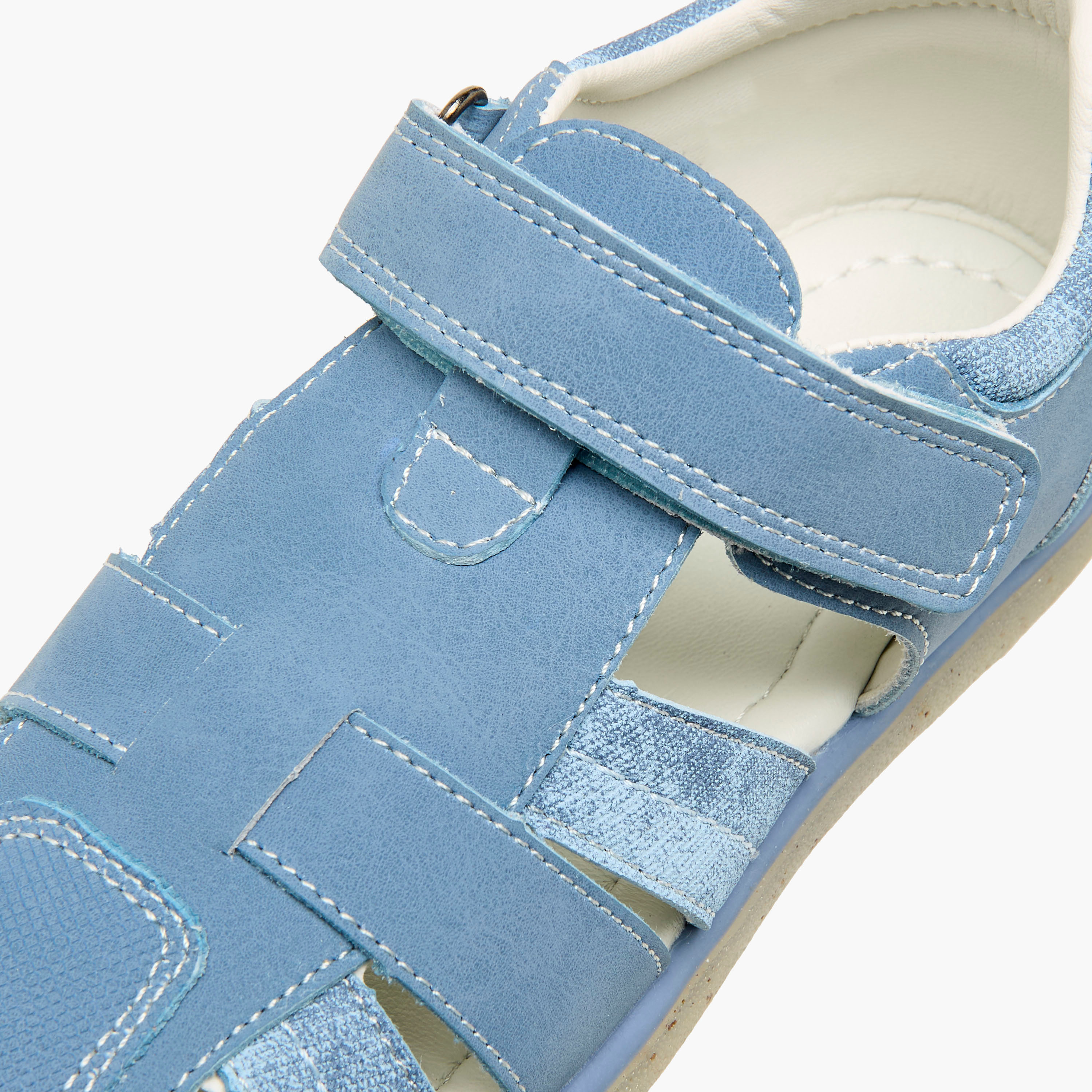 صندل سادة بأحزمة وشريط إغلاق لاصق من جونيورز-boys-shoes-sandals-image-4