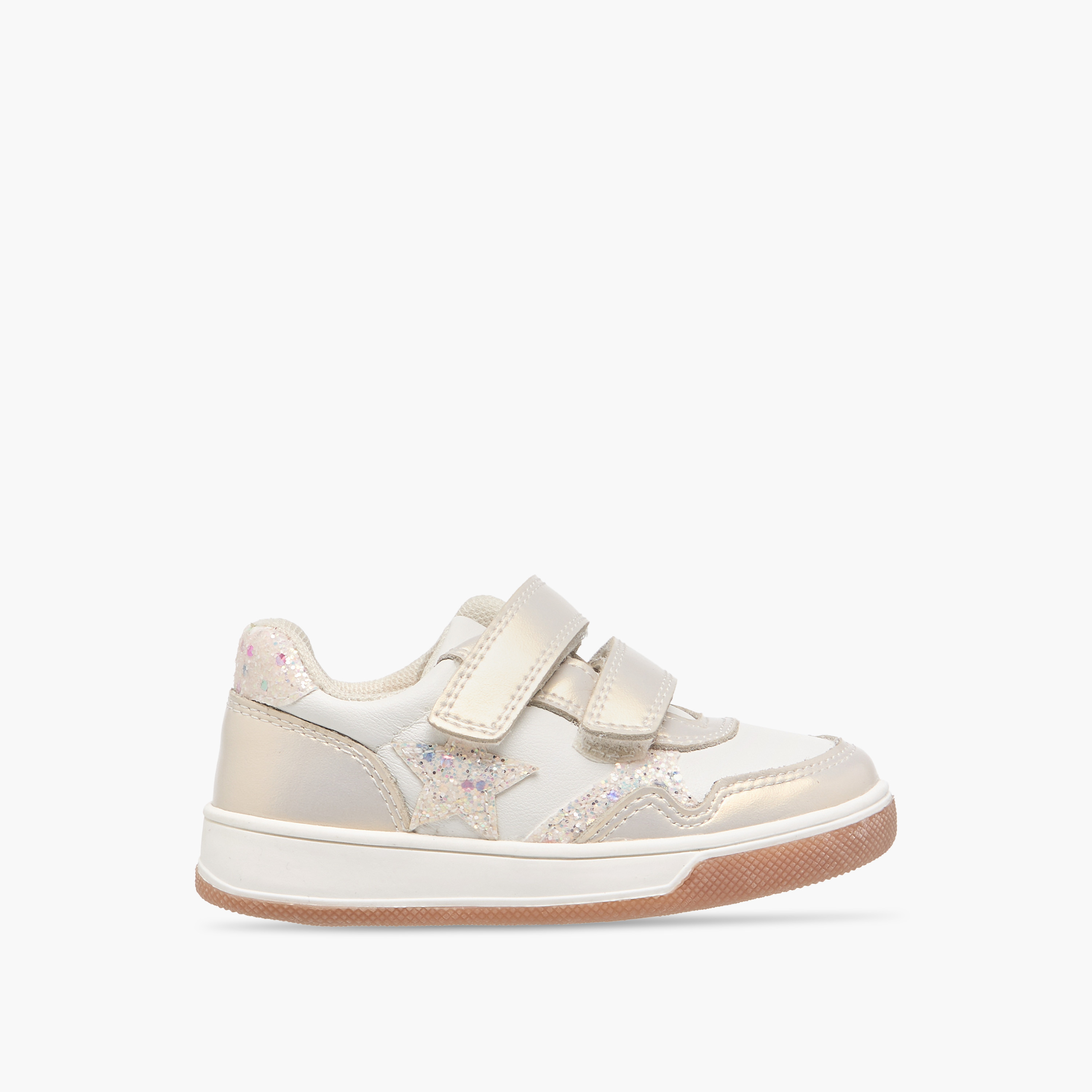 Barefeet Panelled Sneakers with Hook and Loop Closure-girls-shoes-sneakers-image-3