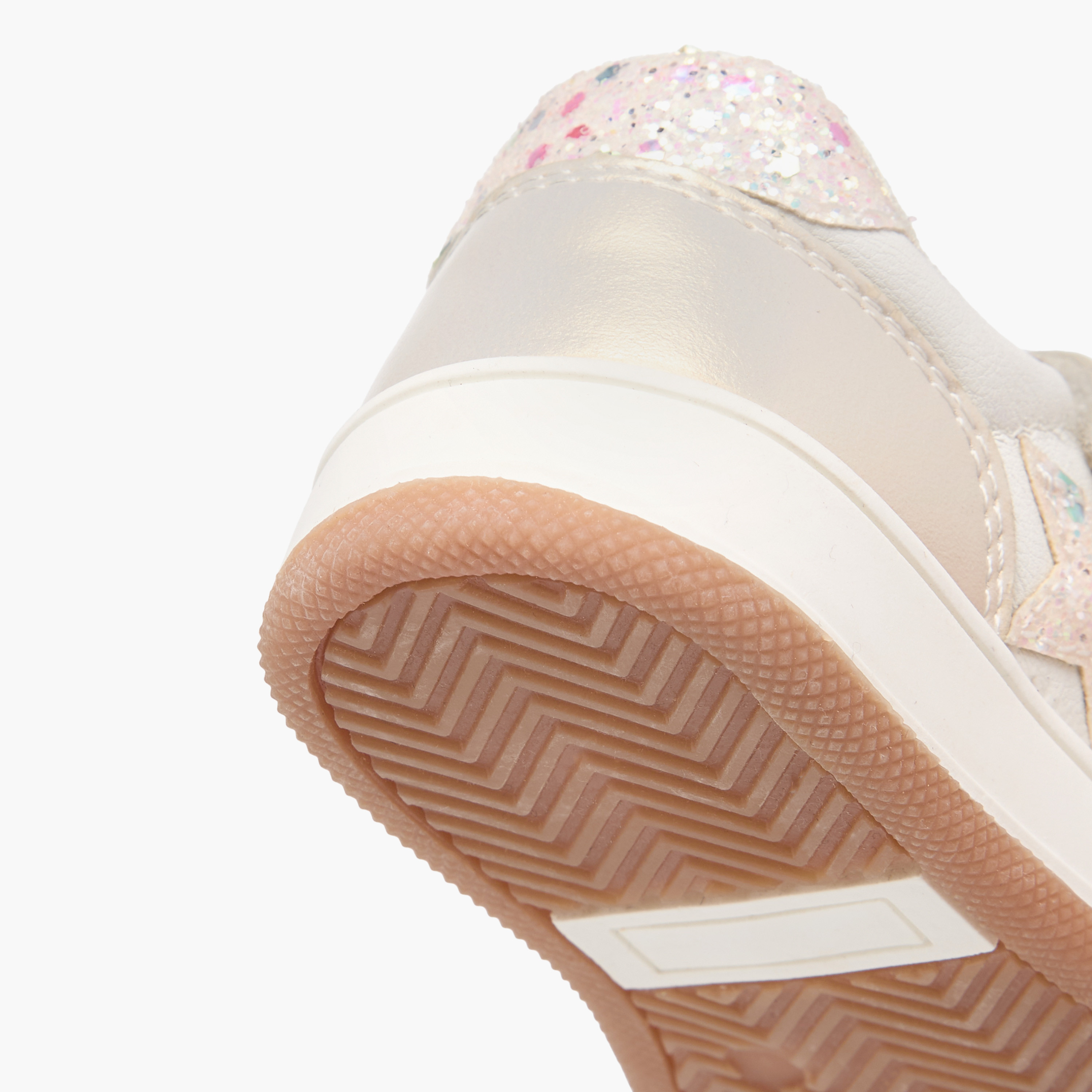 Barefeet Panelled Sneakers with Hook and Loop Closure-girls-shoes-sneakers-image-5