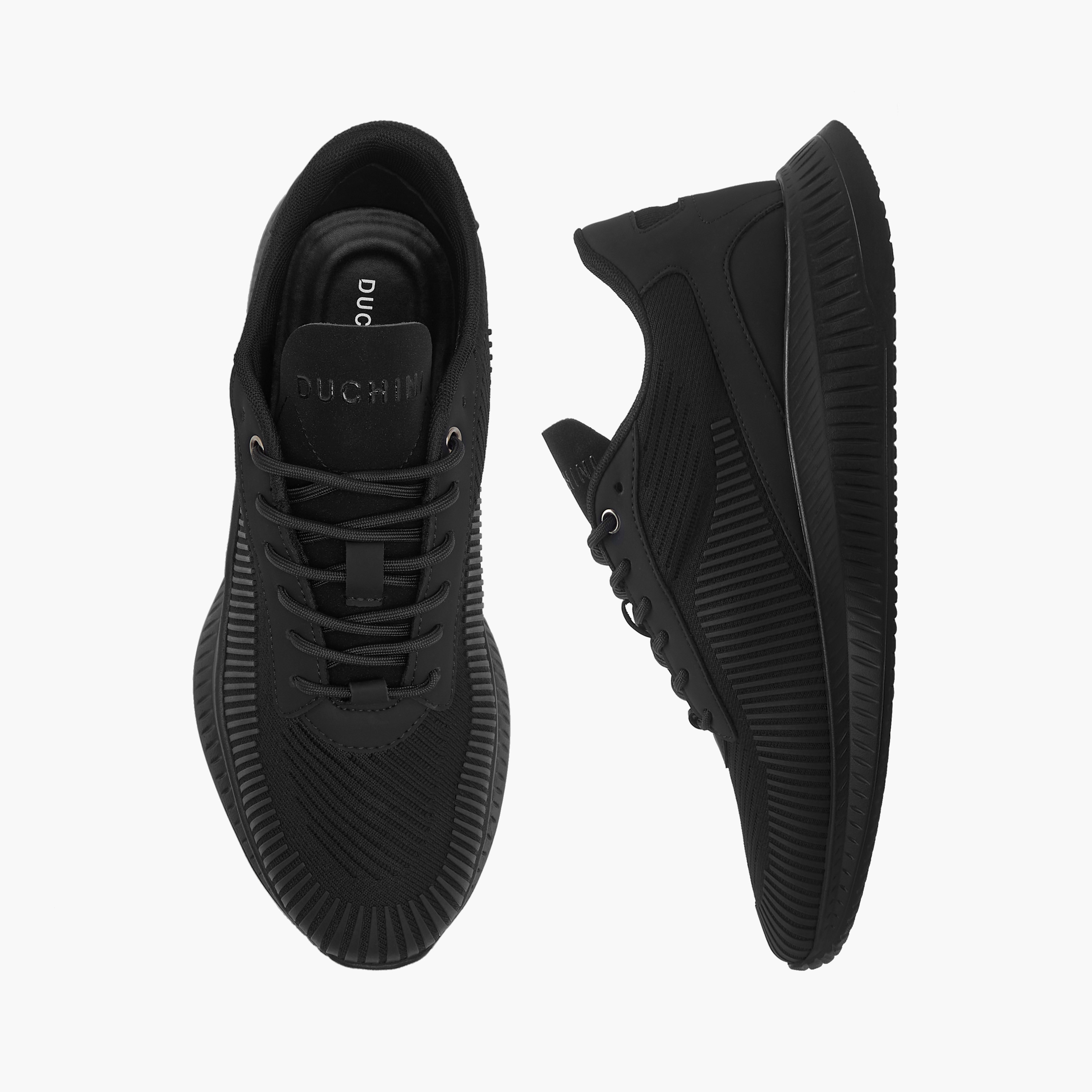 Duchini Men's Monotone Lace-Up Ankle Sneakers-men-shoes-sneakers-image-1