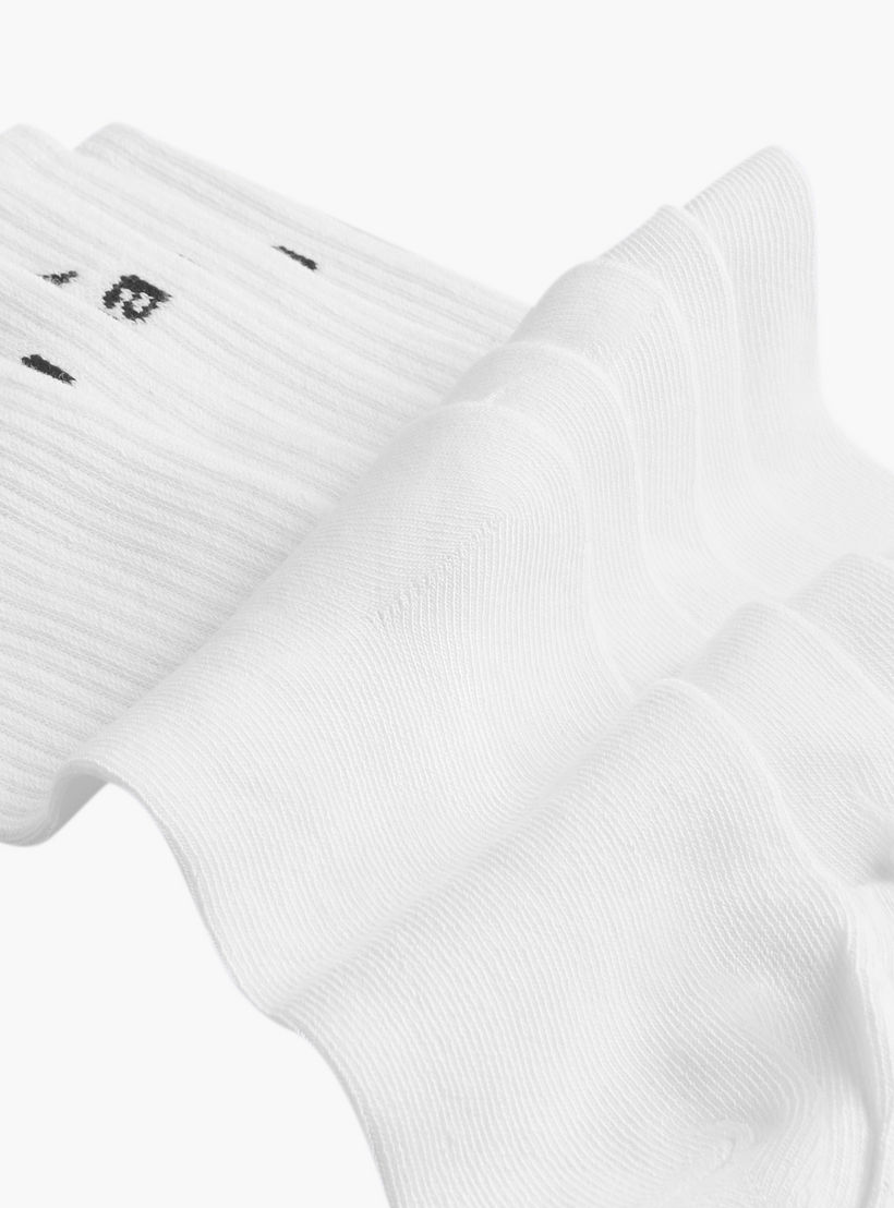 طقم جوارب غير وبريّة 5 أزواج بطول متوسط وتفاصيل الشعار من كابا-girls-accessories-socks-image-4