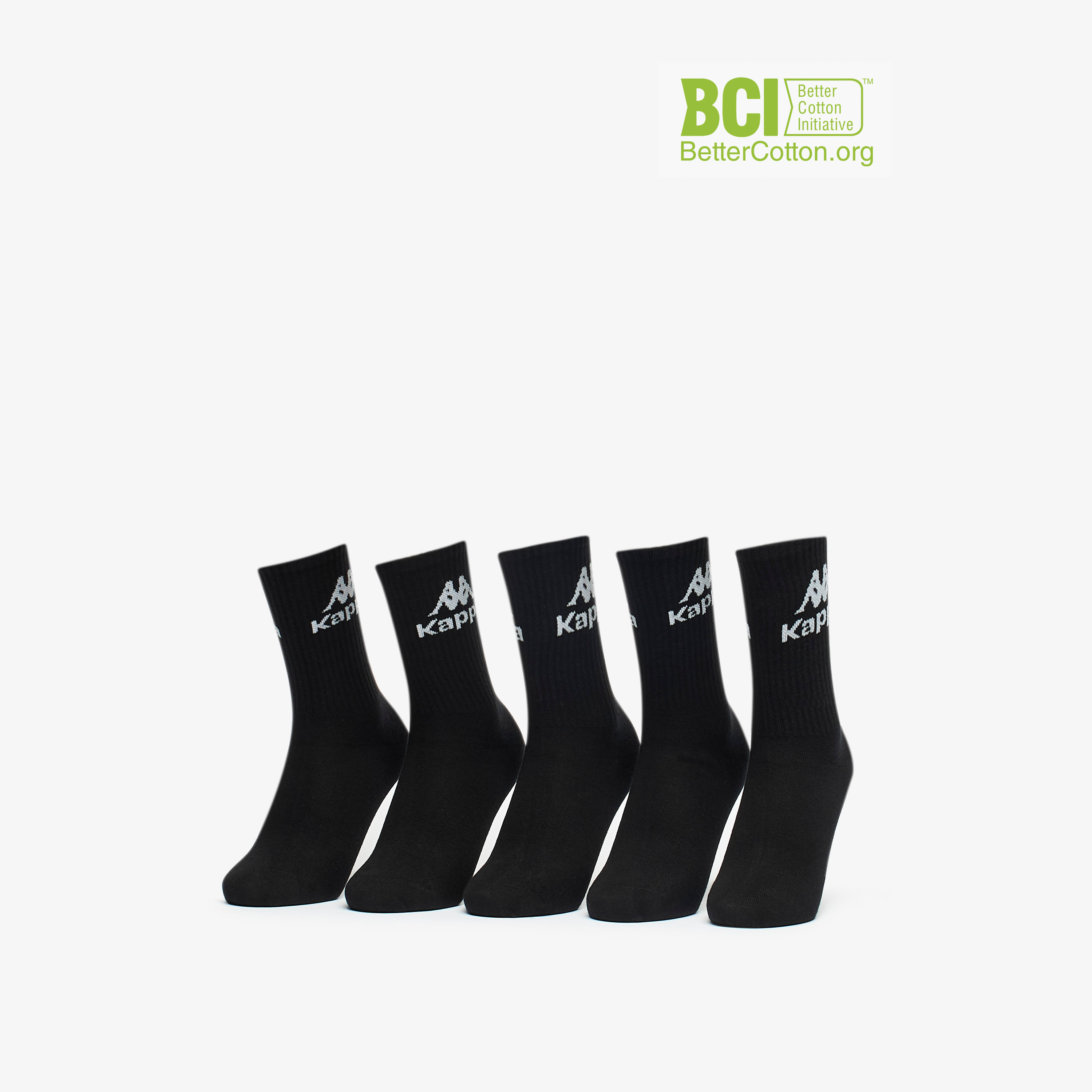 Kappa Logo Print Ankle Length Socks - Set of 5-women-socksandstockings-image-1