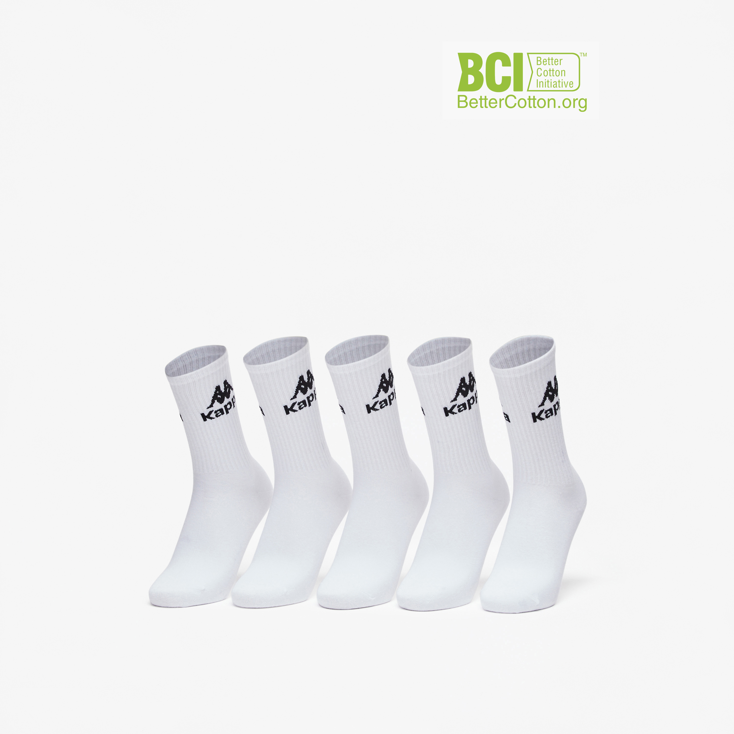 Kappa Logo Print Ankle Length Socks - Set of 5-women-socksandstockings-image-1