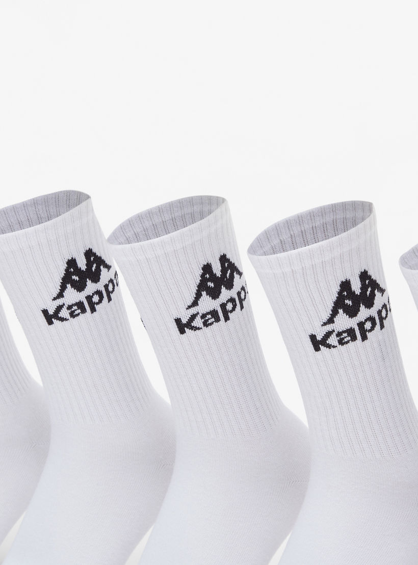 Kappa Logo Print Ankle Length Socks - Set of 5-women-socksandstockings-image-2