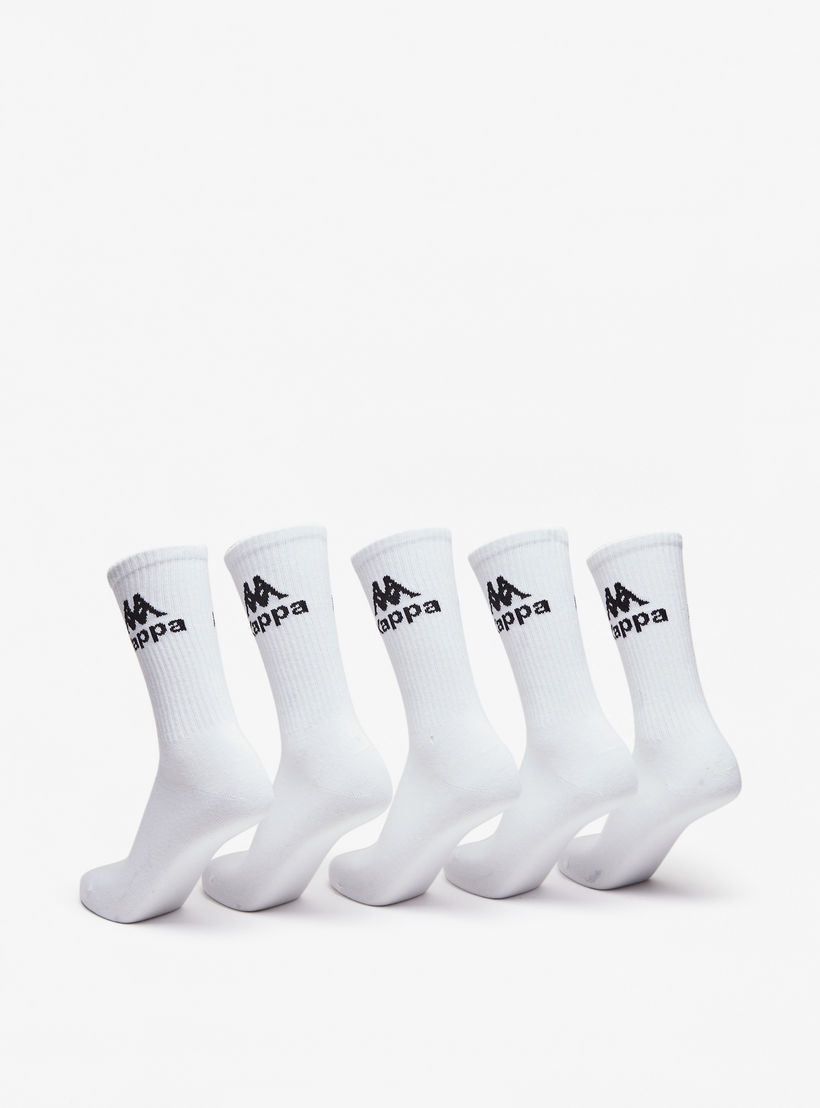 Kappa Logo Print Ankle Length Socks - Set of 5-women-socksandstockings-image-3