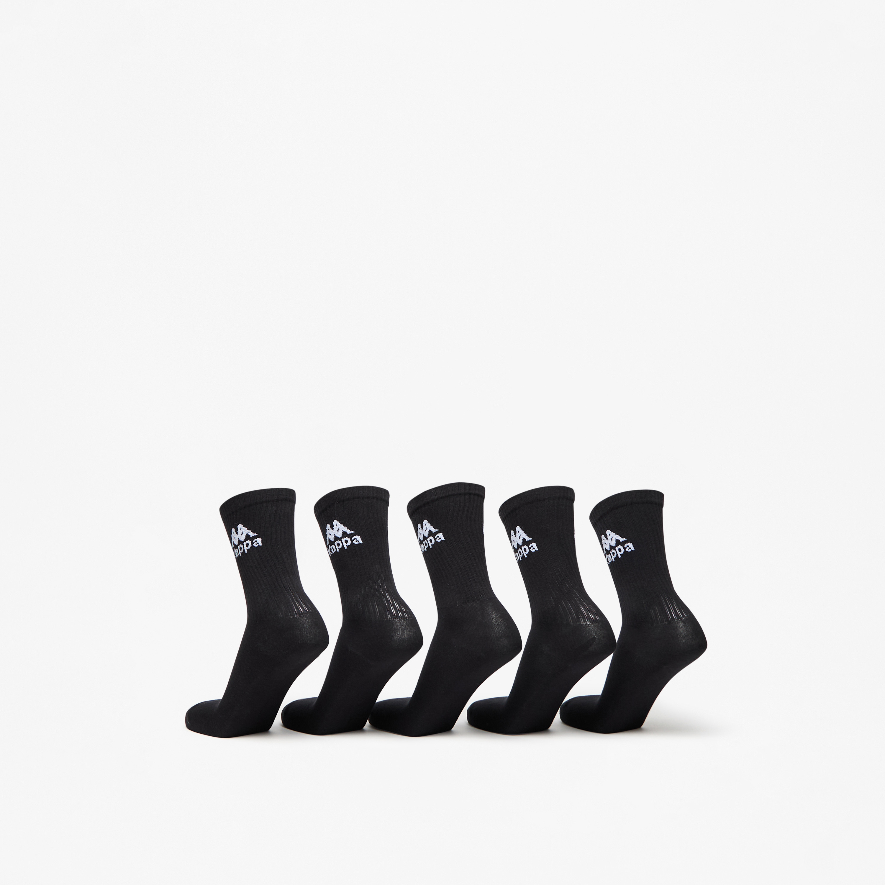 Kappa Solid Crew Length Sports Socks - Set of 5-men-socks-image-3
