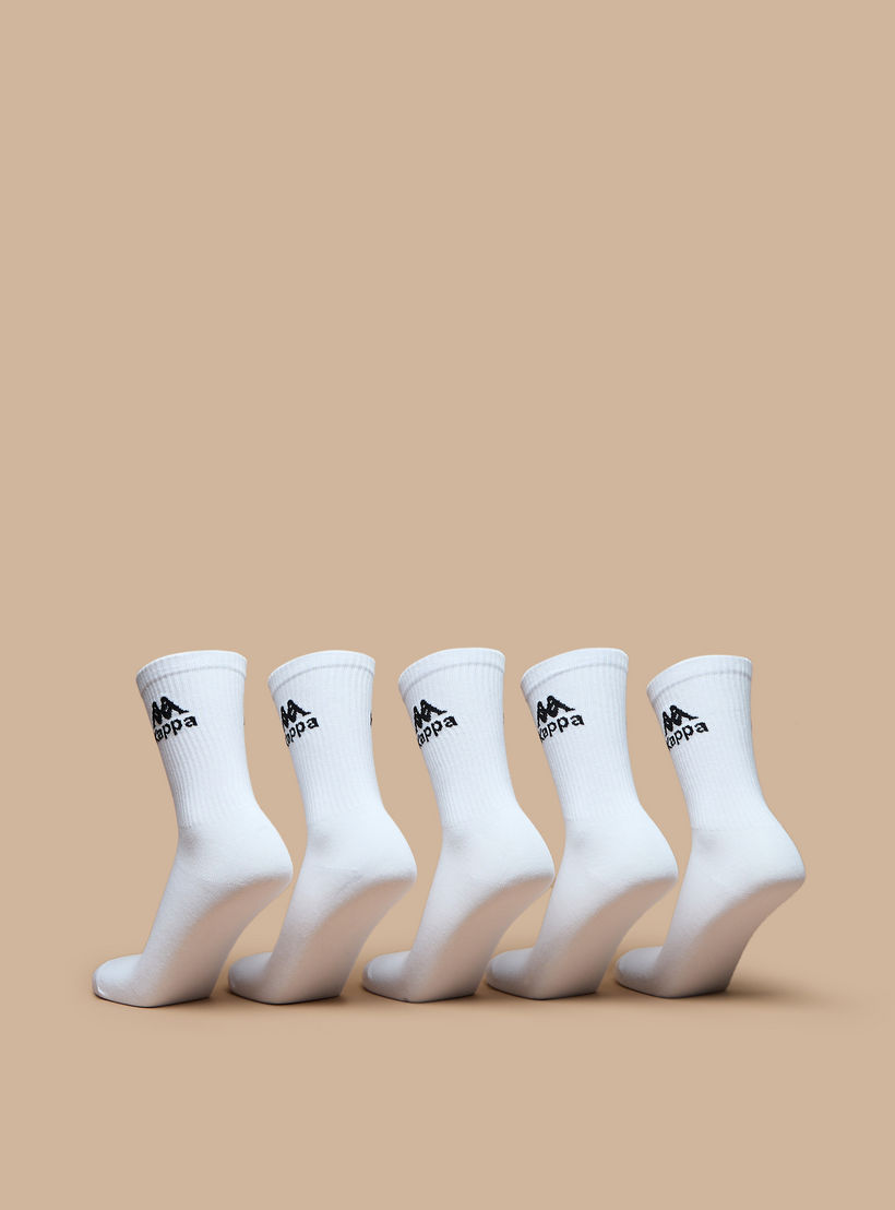 طقم جوارب رياضيّة سادة 5 أزواج بطول متوسط من كابا-men-socks-image-3