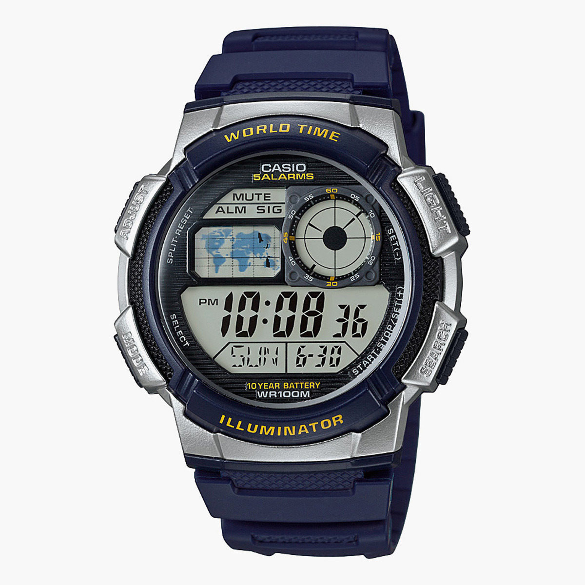 Casio Men's Blue Digital Resin Strap Watch AE-1000W-2AVDF-men-watchesandjewellery-watches-image-1