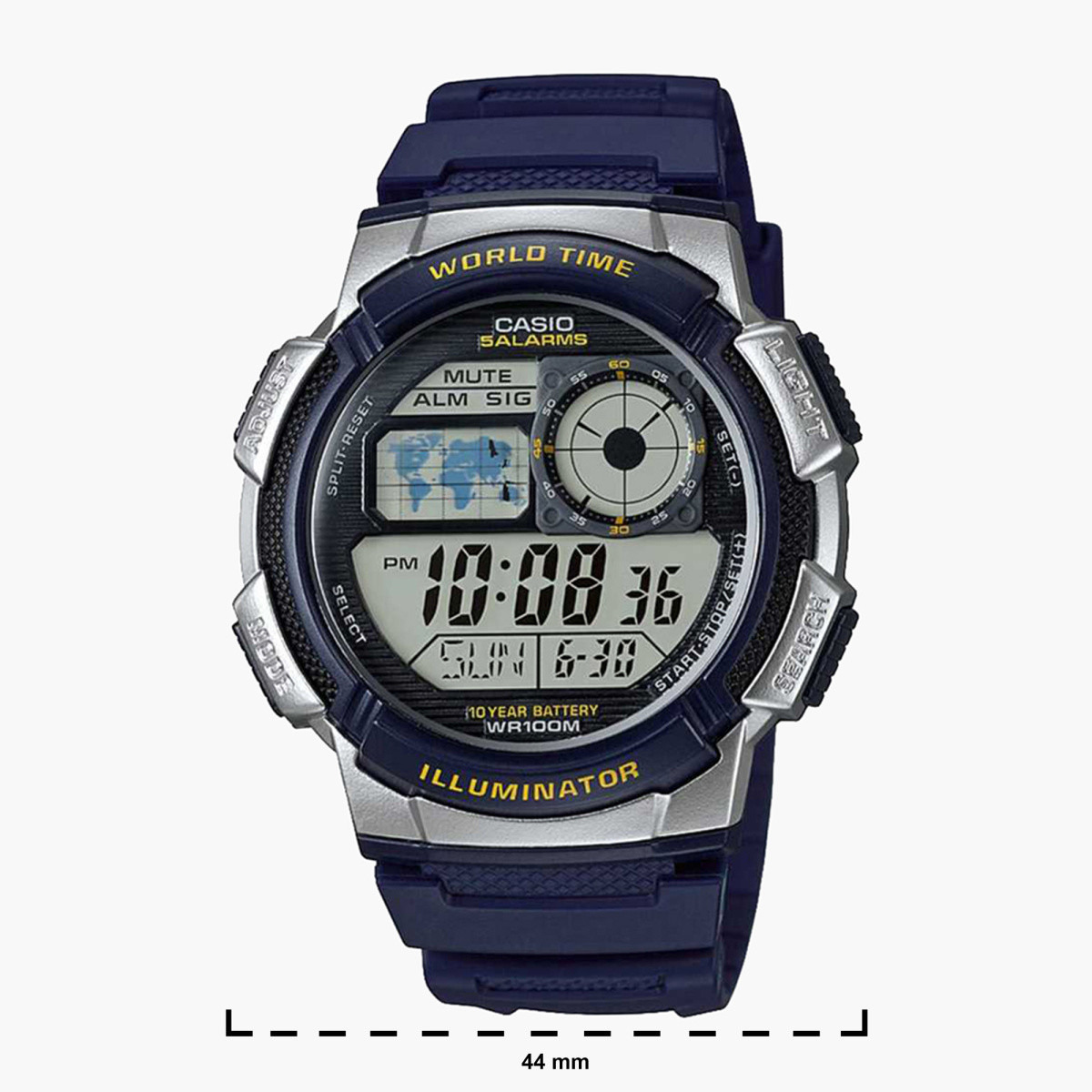 Casio Men's Blue Digital Resin Strap Watch AE-1000W-2AVDF-men-watchesandjewellery-watches-image-2