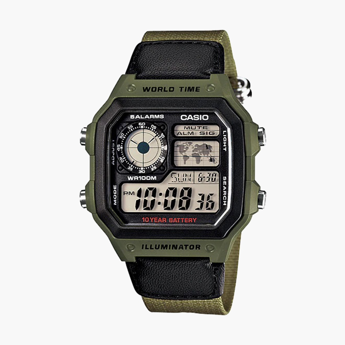 AE-1200WHB-3BVDF- راقب حزام سيليكون رقميّة أخضر ملك الرجال كاسيو-men-watchesandjewellery-watches-image-1
