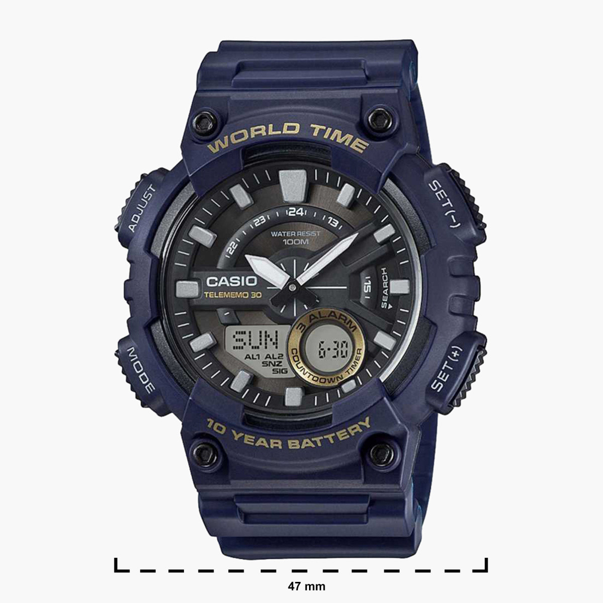 Casio Men's Blue Analog/Digital Resin Strap Watch AEQ-110W-2AVDF-men-watchesandjewellery-watches-image-2