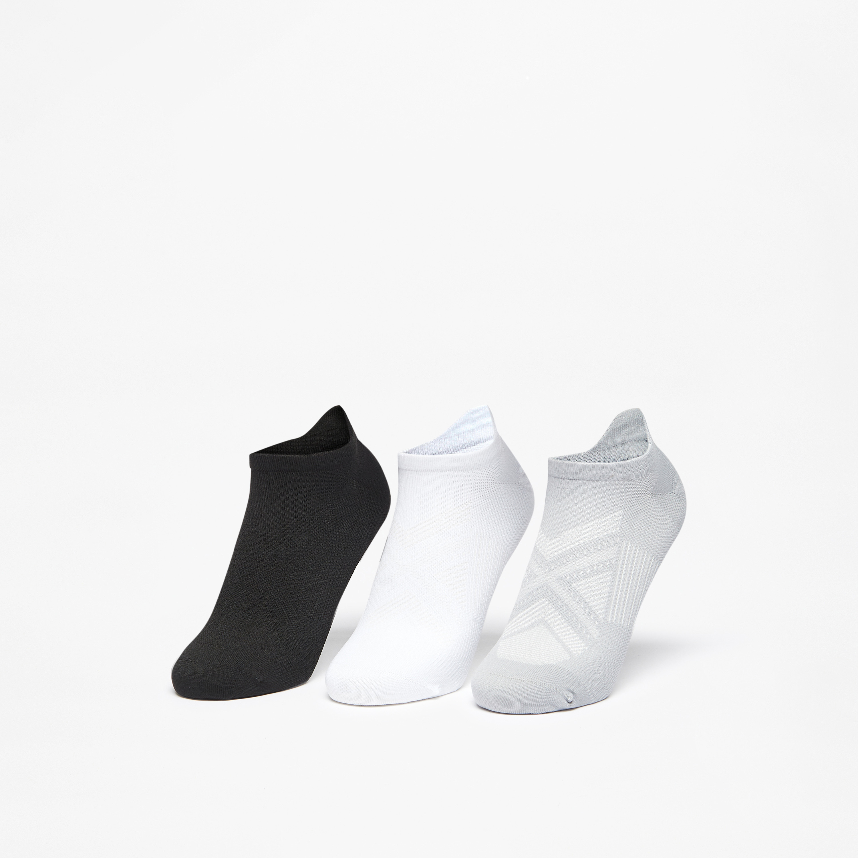 طقم جوارب بيرفورمانس 3 أزواج بارزة الملمس بطول الكاحل من كابا-women-socksandstockings-image-1