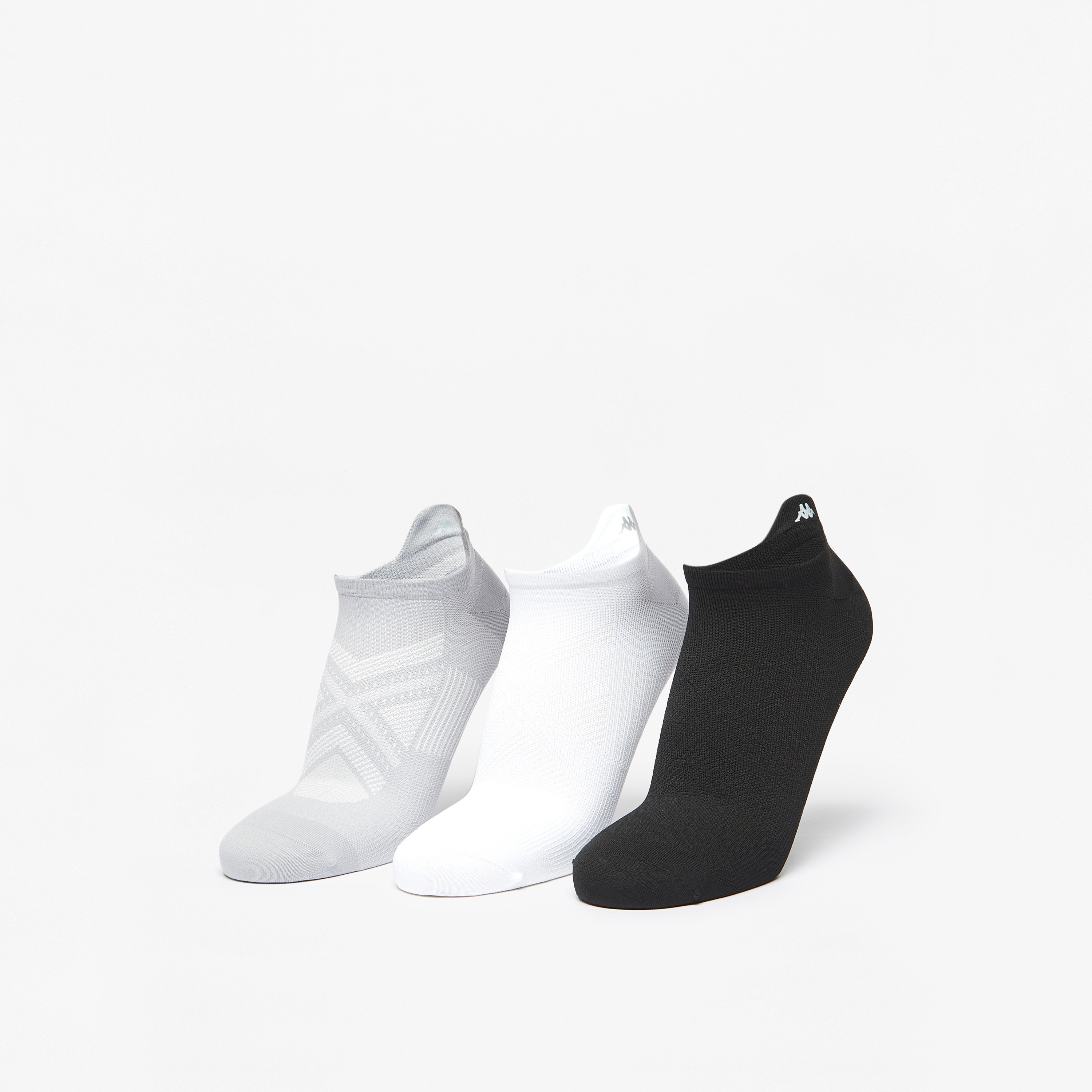 Kappa Textured Ankle Length Performance Socks - Set of 3-men-socks-image-1
