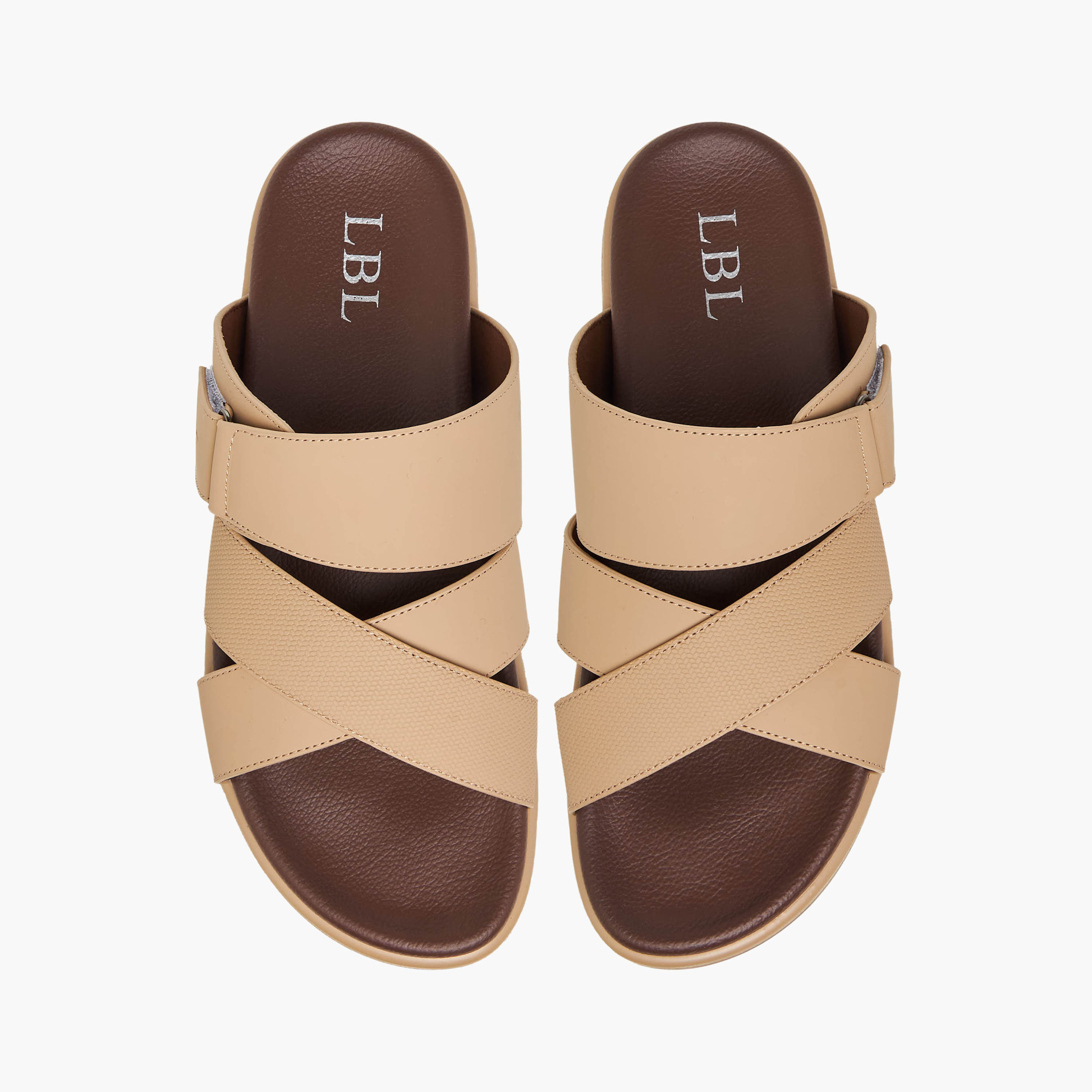 صندل بأحزمة متقاطعة للرجال إل بي إل من شو إكسبريس-men-shoes-sandals-image-1