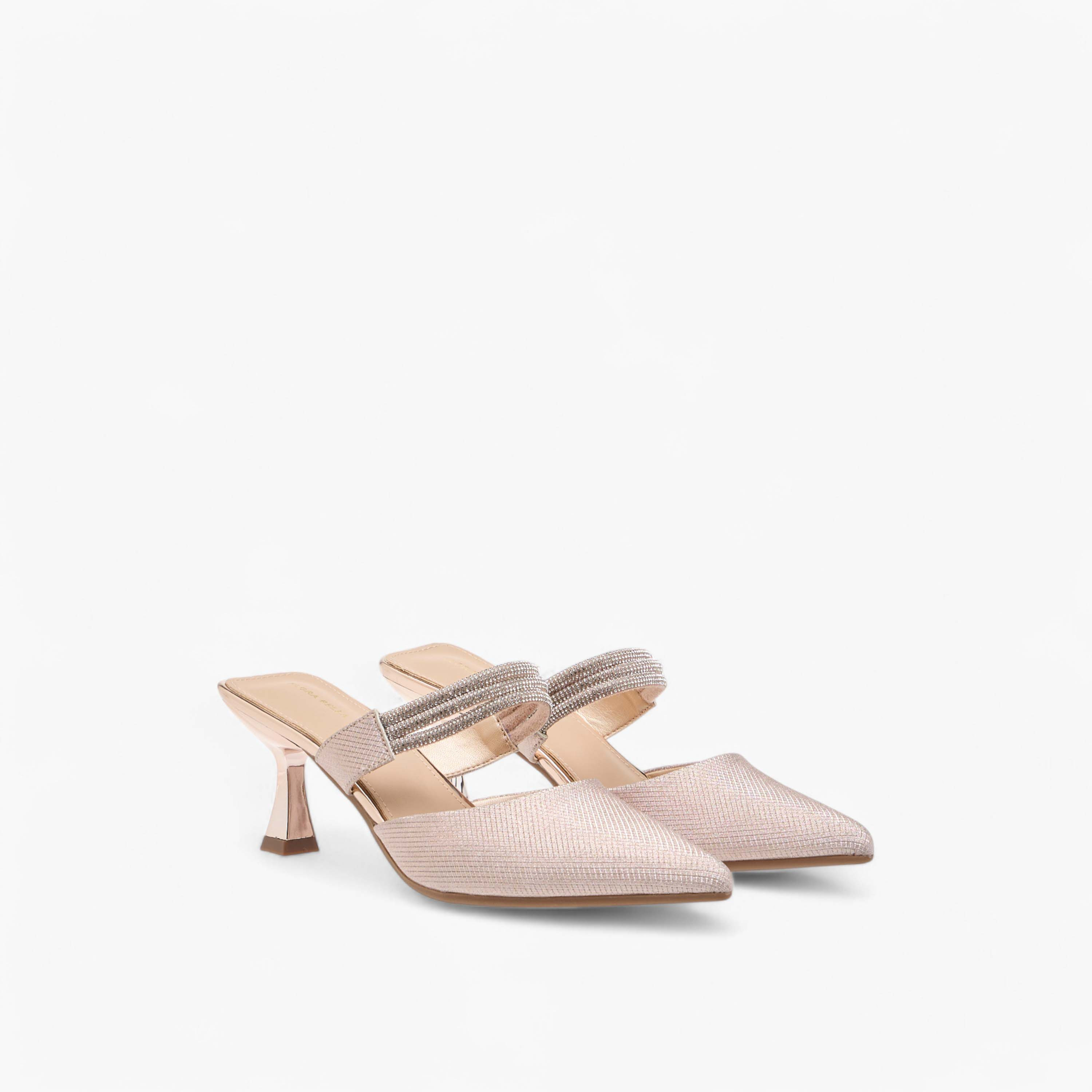 Flora Bella Embellished Pointed Toe Mules with Flared Heels-women-shoes-heels-image-1