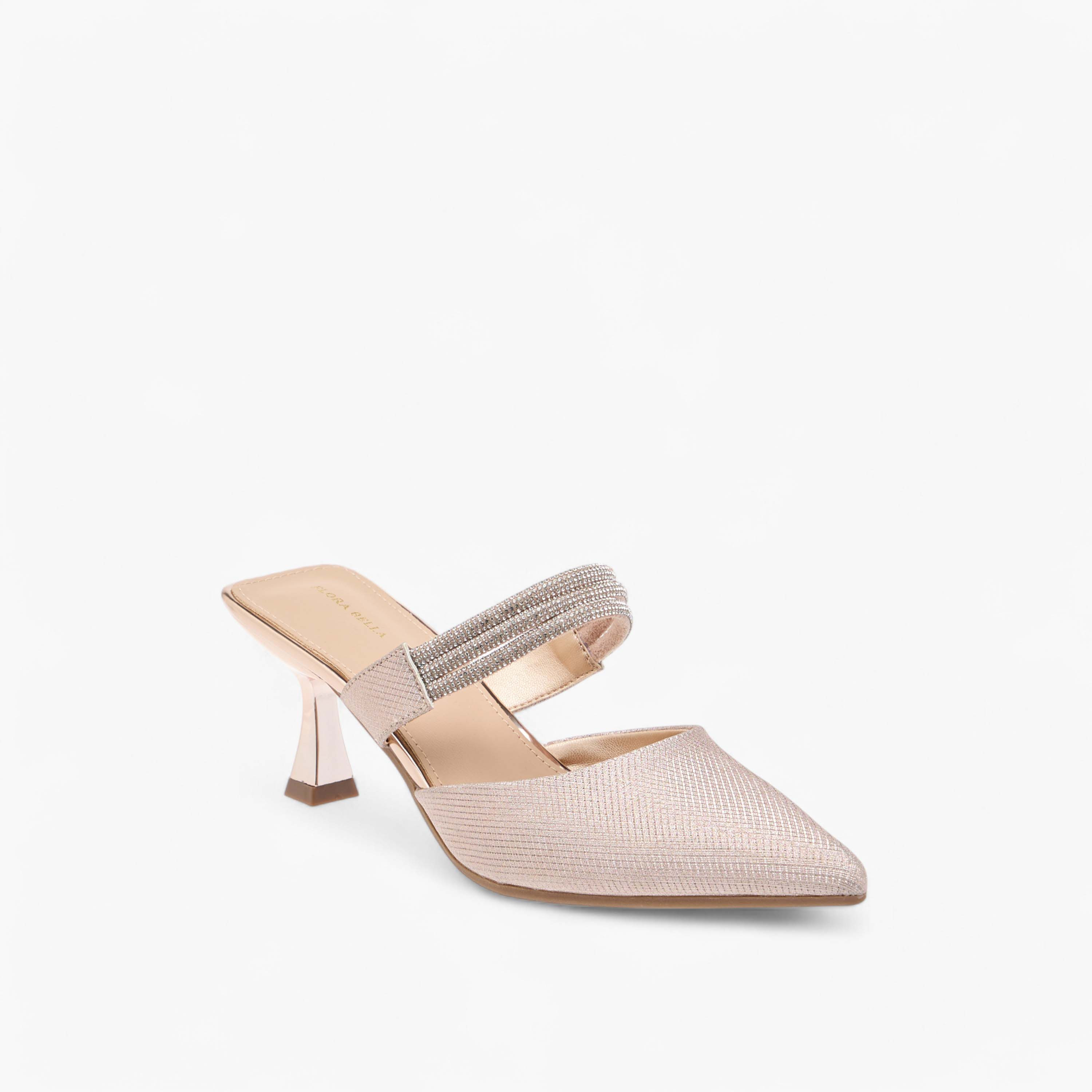 Flora Bella Embellished Pointed Toe Mules with Flared Heels-women-shoes-heels-image-2