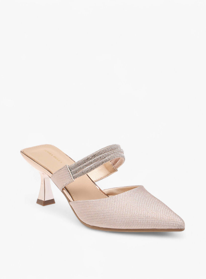 Flora Bella Embellished Pointed Toe Mules with Flared Heels-women-shoes-heels-image-2