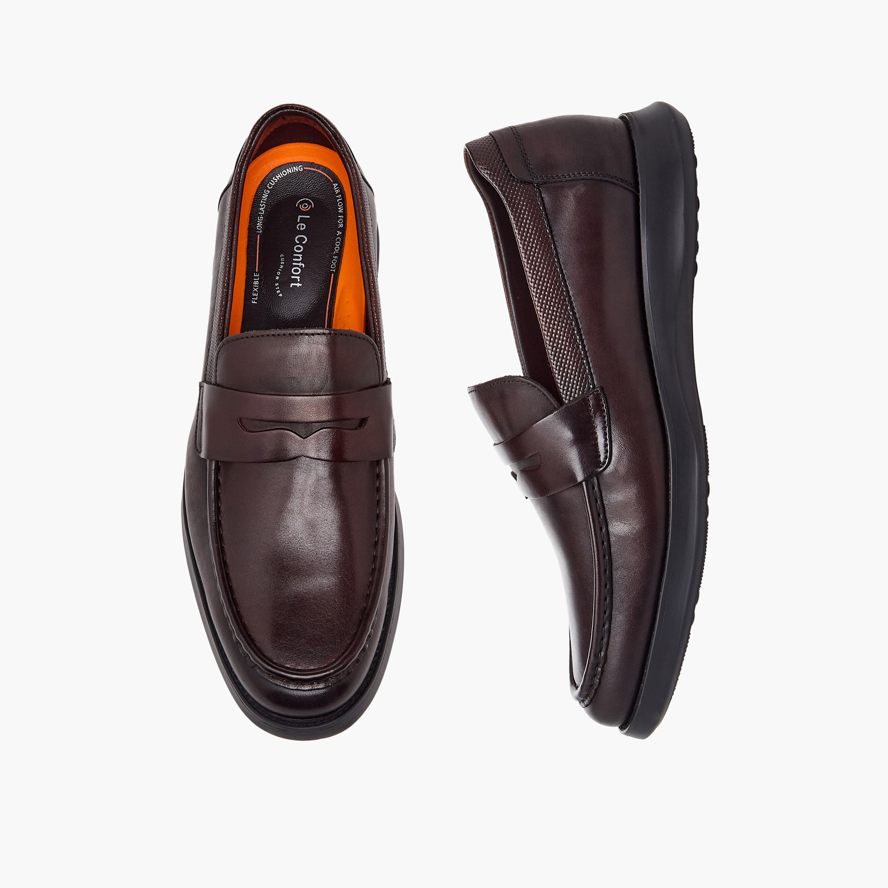 حذاء لوفر جلد سهل الارتداء للرجال من لو كونفورت-men-shoes-formalshoes-image-1