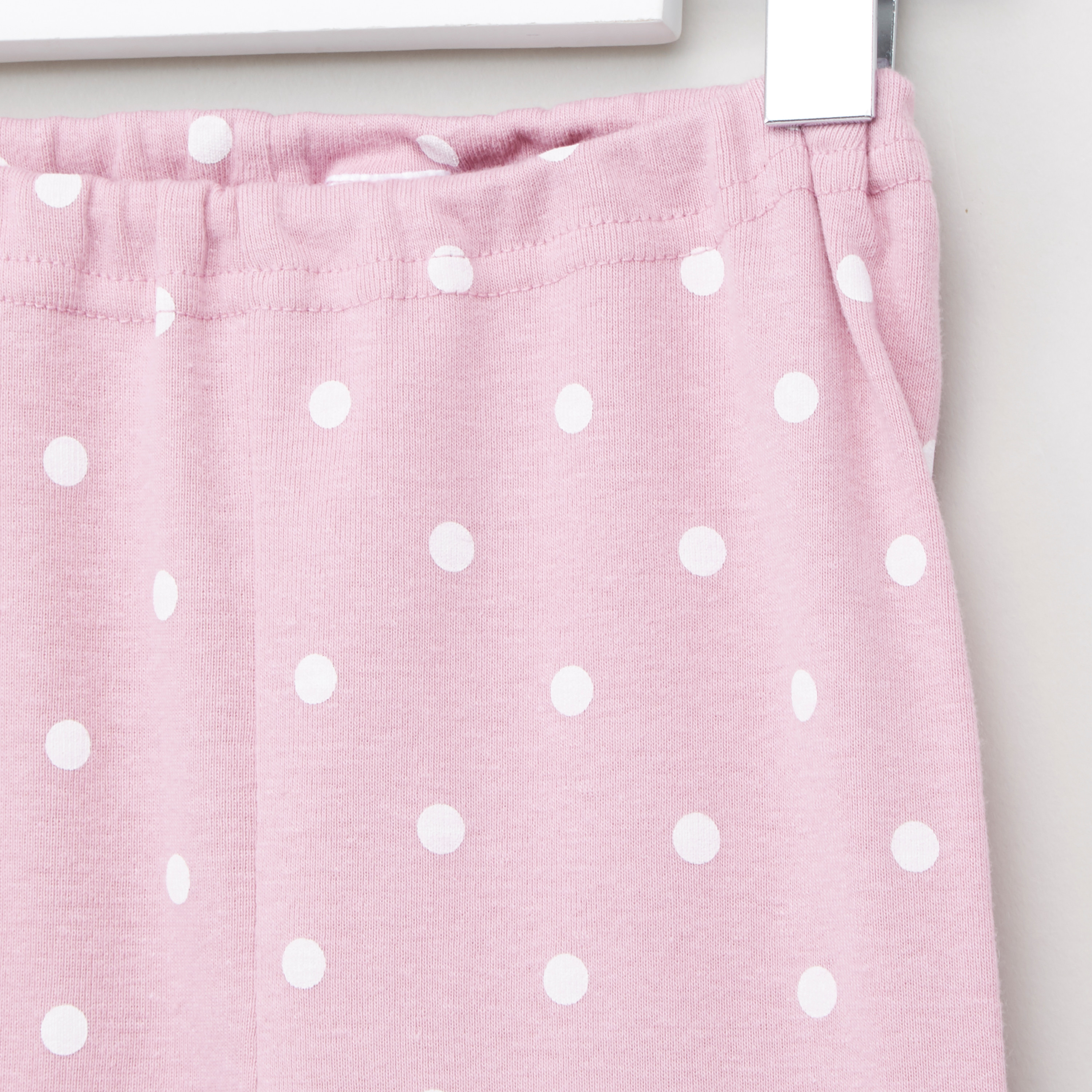 Juniors Polka Dot Printed Pants with Elasticised Waistband-baby-girls-clothing-bottoms-trousers-image-2