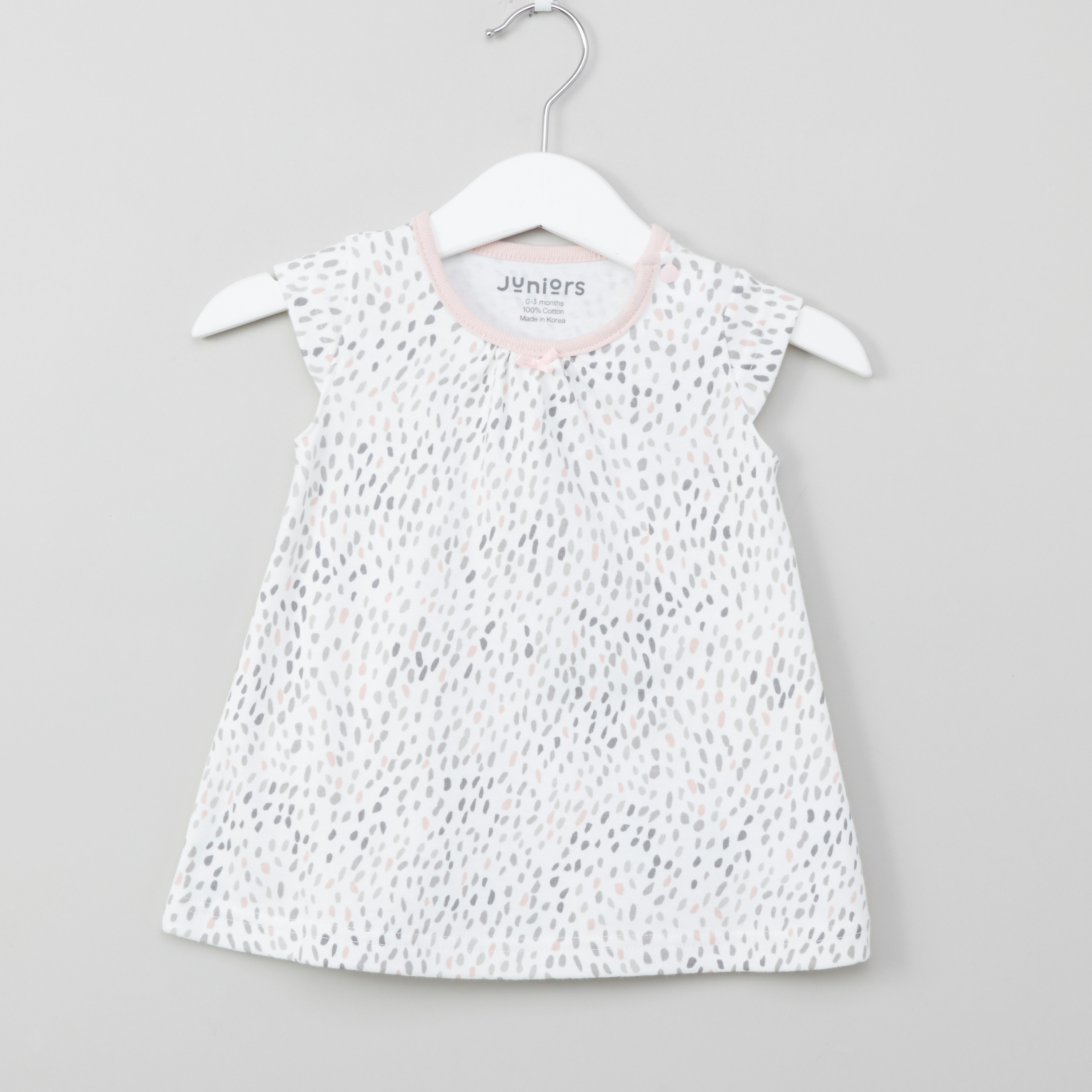 فستان بياقة دائرية ونقش مطبوع من جونيورز-baby-girls-clothing-dressesandjumpsuits-image-1