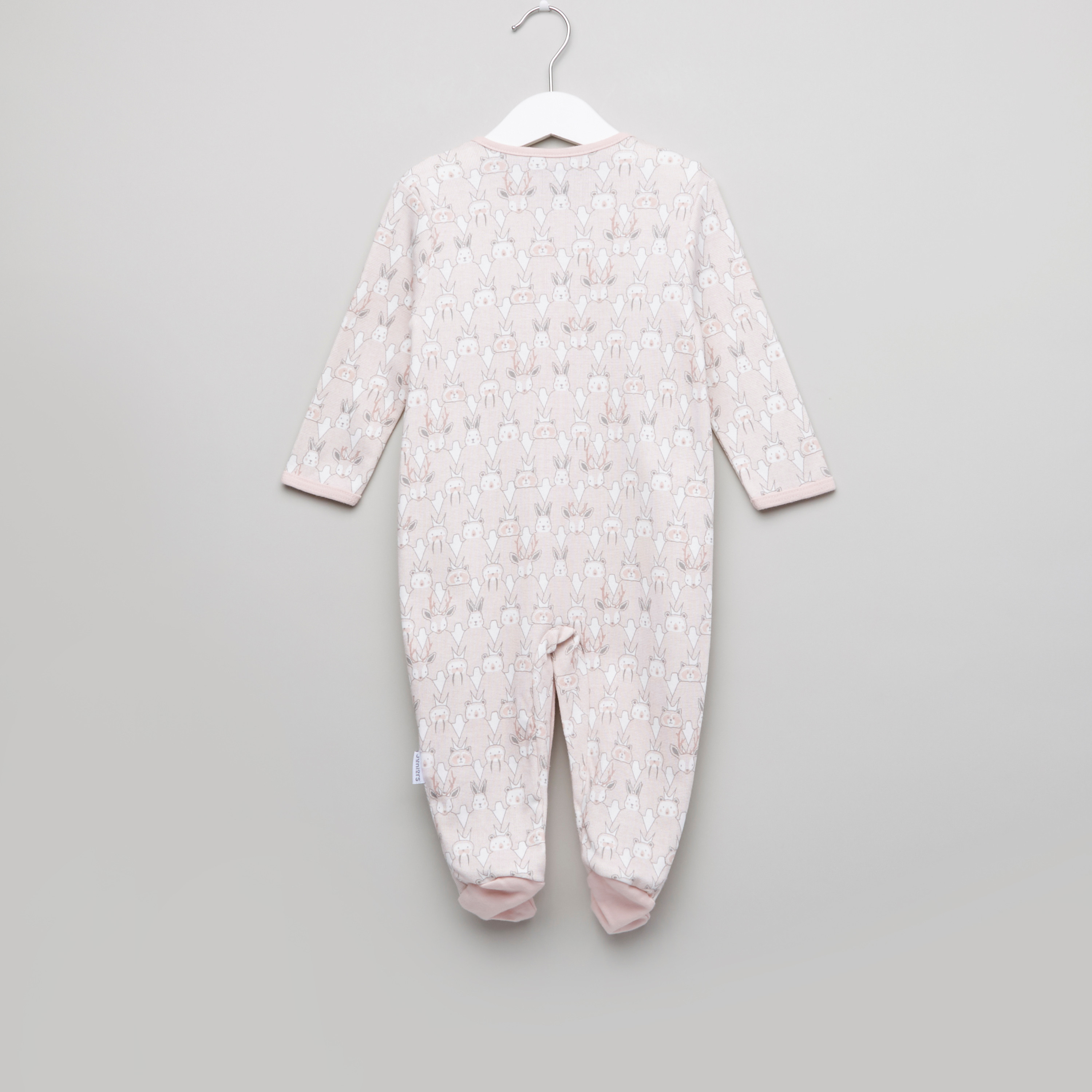 طقم نوم مغلق القدمين بطبعات من جونيورز.-baby-girls-clothing-nightwear-sleepsuits-image-3