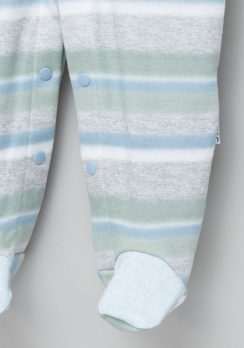 Juniors Striped Closed Feet Sleepsuit-Sleepsuits-image-1