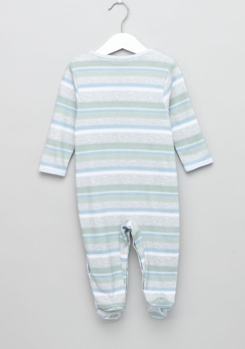 Juniors Striped Closed Feet Sleepsuit-Sleepsuits-image-2