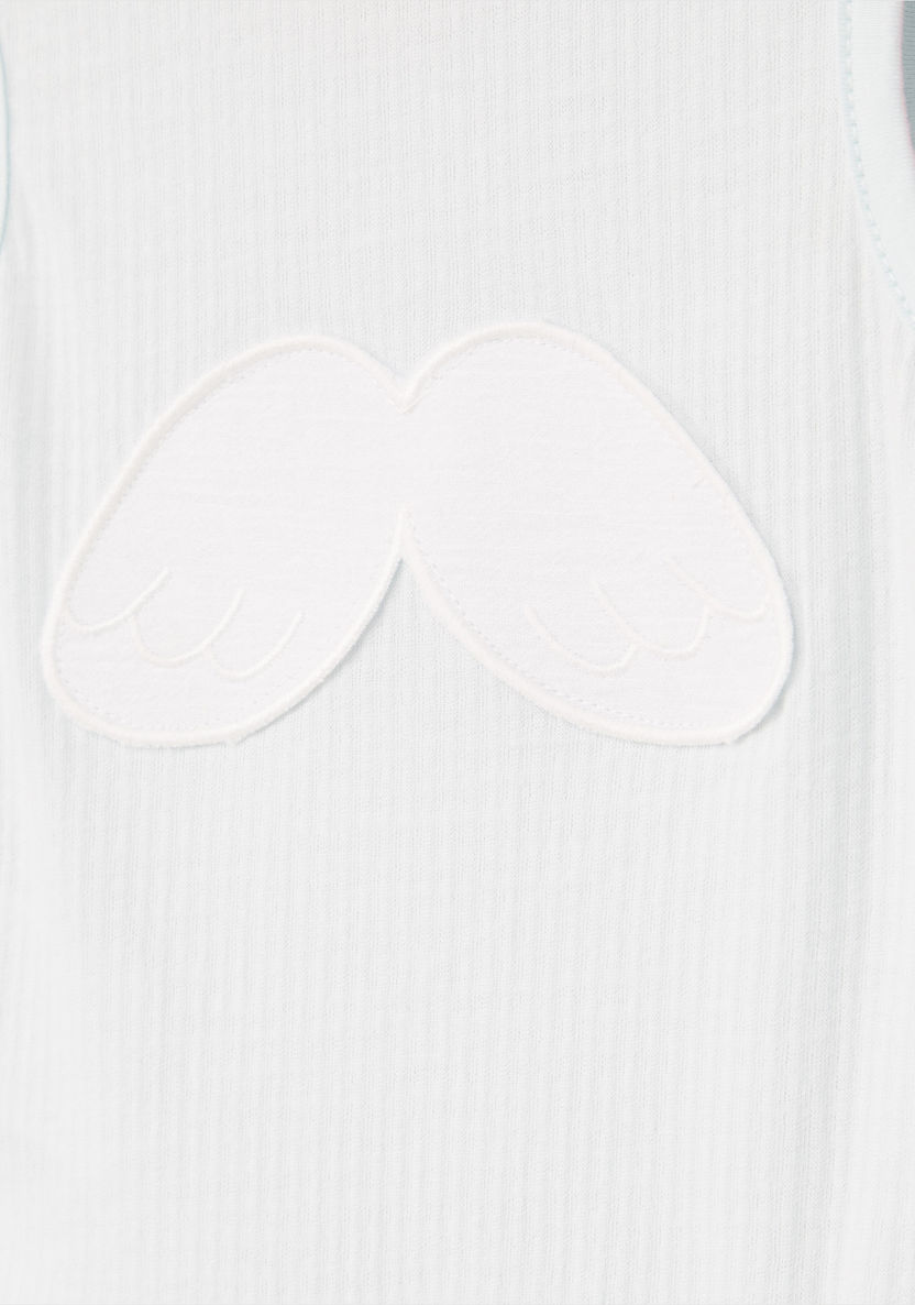 Textured Sleeveless Bodysuit-Bodysuits-image-3
