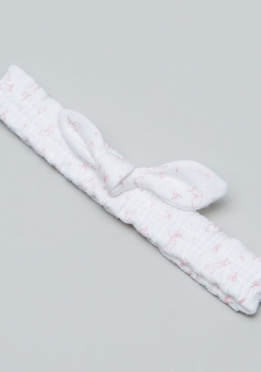 Juniors Printed Headband with Knot Detail-Hair Accessories-image-0