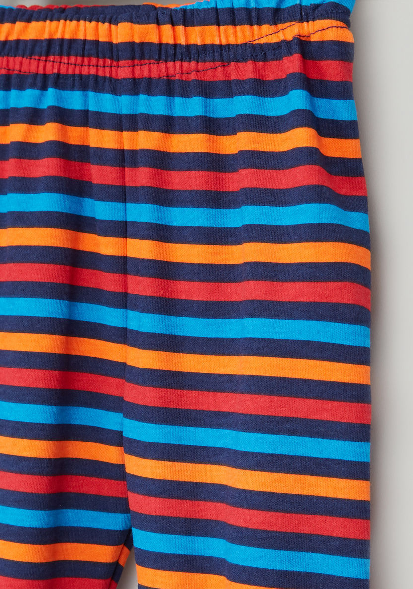 Juniors Printed Round Neck Sweatshirt with Full Length Jog Pants-Pyjama Sets-image-4