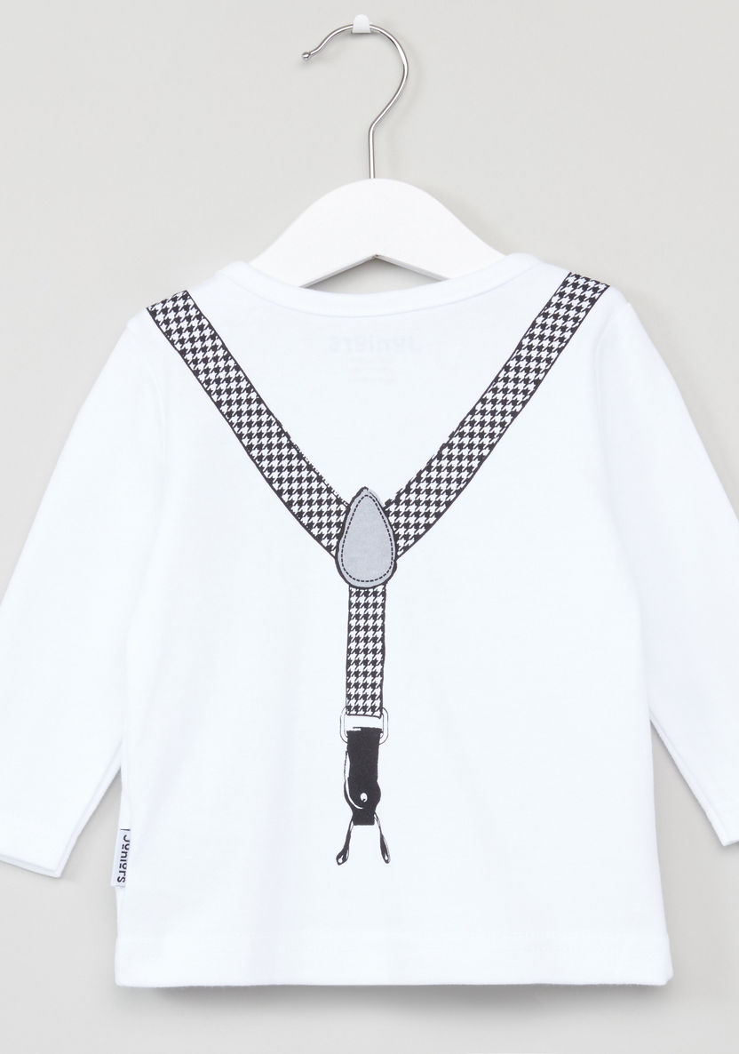 Juniors Printed Long Sleeves T-Shirt and Pyjama Set-Pyjama Sets-image-3