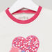 Juniors Heart Embroidered T-shirt with Printed Jog Pants-Pyjama Sets-thumbnail-2