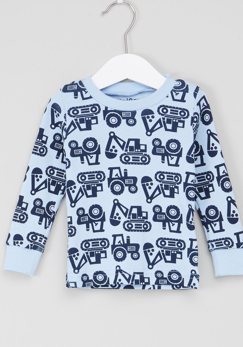 Juniors Long Sleeves Sweatshirt with Jog Pants-Pyjama Sets-image-1