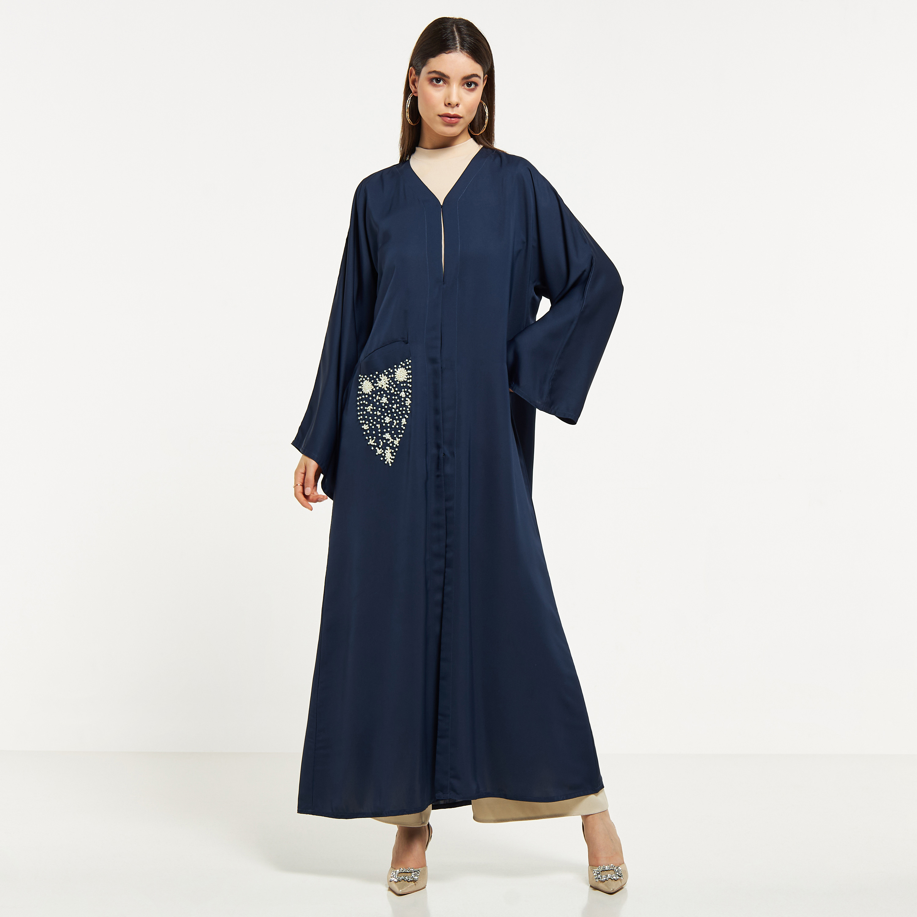 عباية مزيّنة باللؤلؤ بحزام ربط وحجاب من نُخبة-women-arabicclothing-abayas-image-6